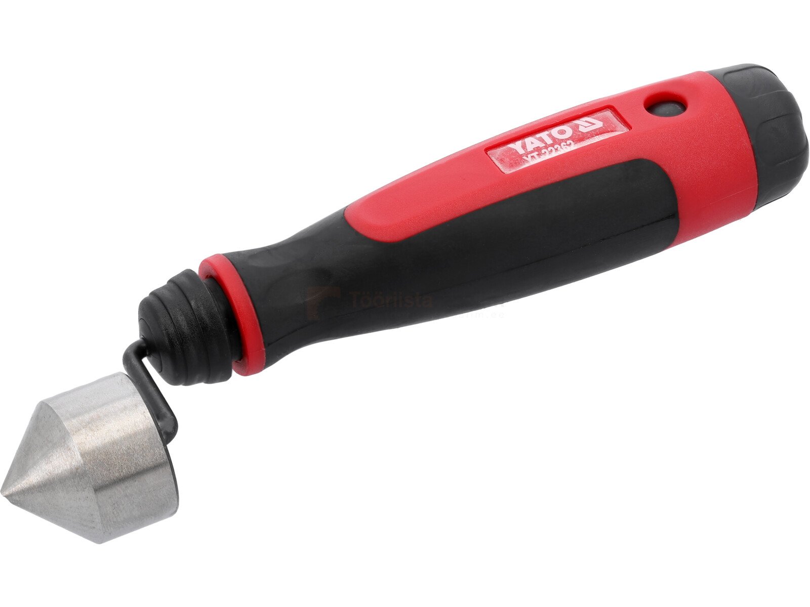Pildil on näha Yato jääkide eemaldamise tööriist, millel on punase-musta värvi käepide ja terav ots.