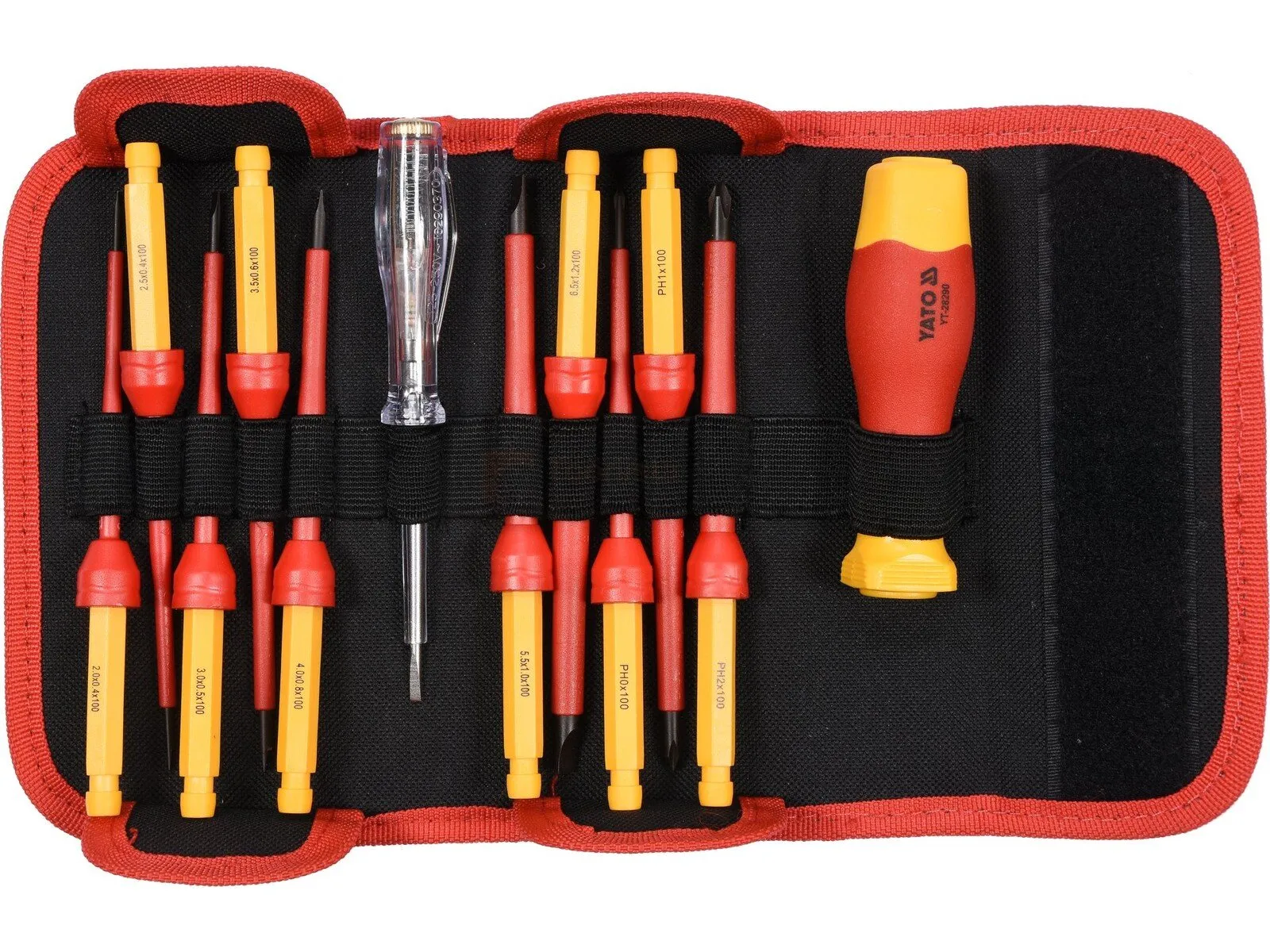 YATO screwdriver set, insulated, 12-piece