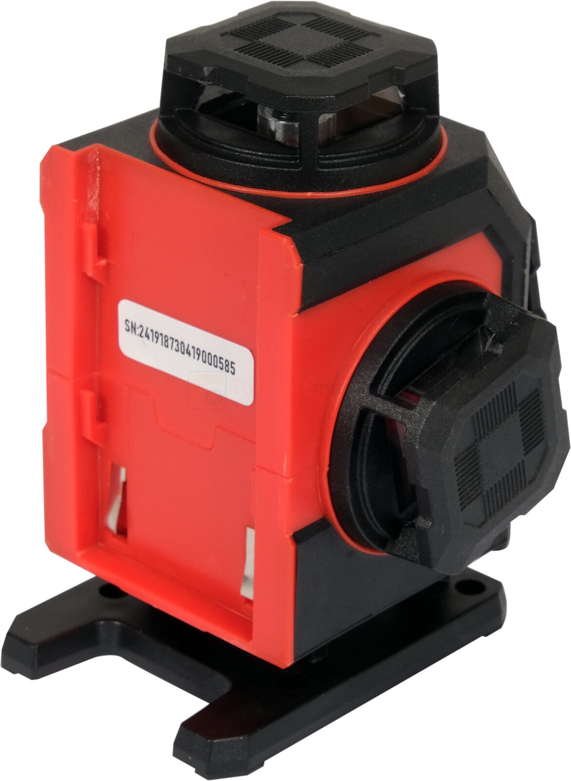 Pildil on näha Yato 4D roheline joonlaser koos tarvikutega, millel on punane ja must korpus.