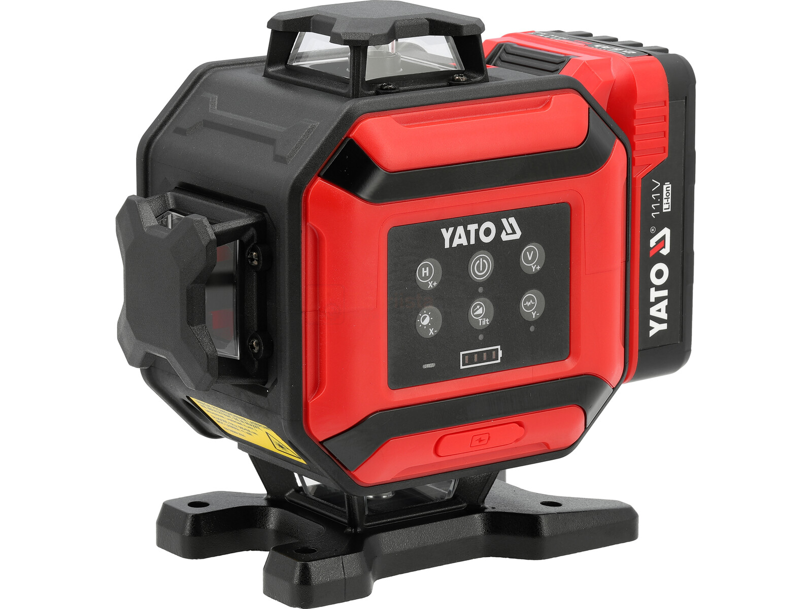 YATO joonlaser 4D HD, max 25 m, ± 1,5 mm / 10 m, roheline kiir