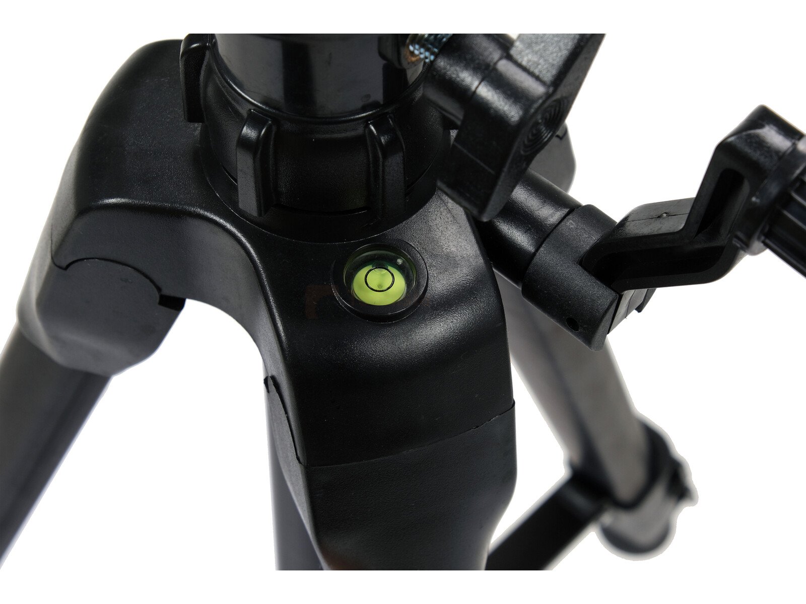 Pildil on näha Yato statiivi 150 cm pea koos mullitasemega, mis aitab statiivi horisontaalselt seada.