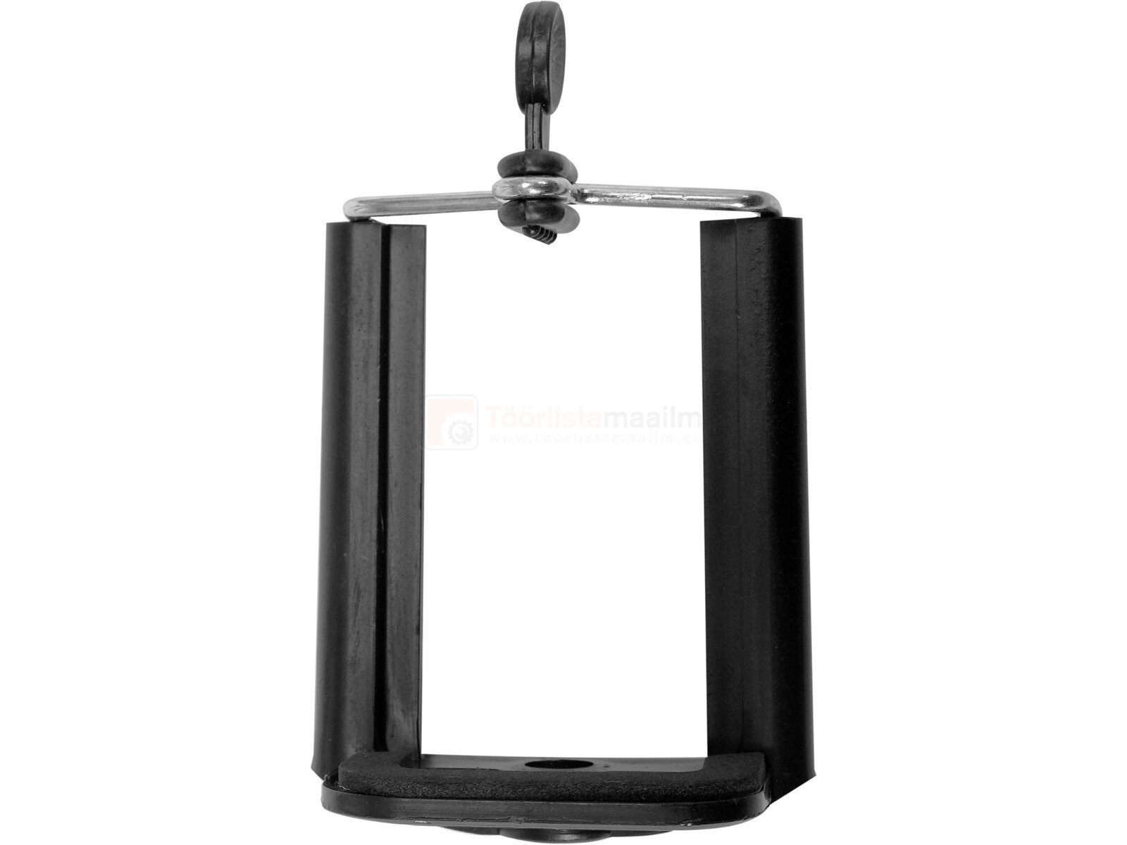 Pildil on Yato statiivi 150 cm jaoks mõeldud telefonihoidja, mis on musta värvi ja millel on kinnituskoht.