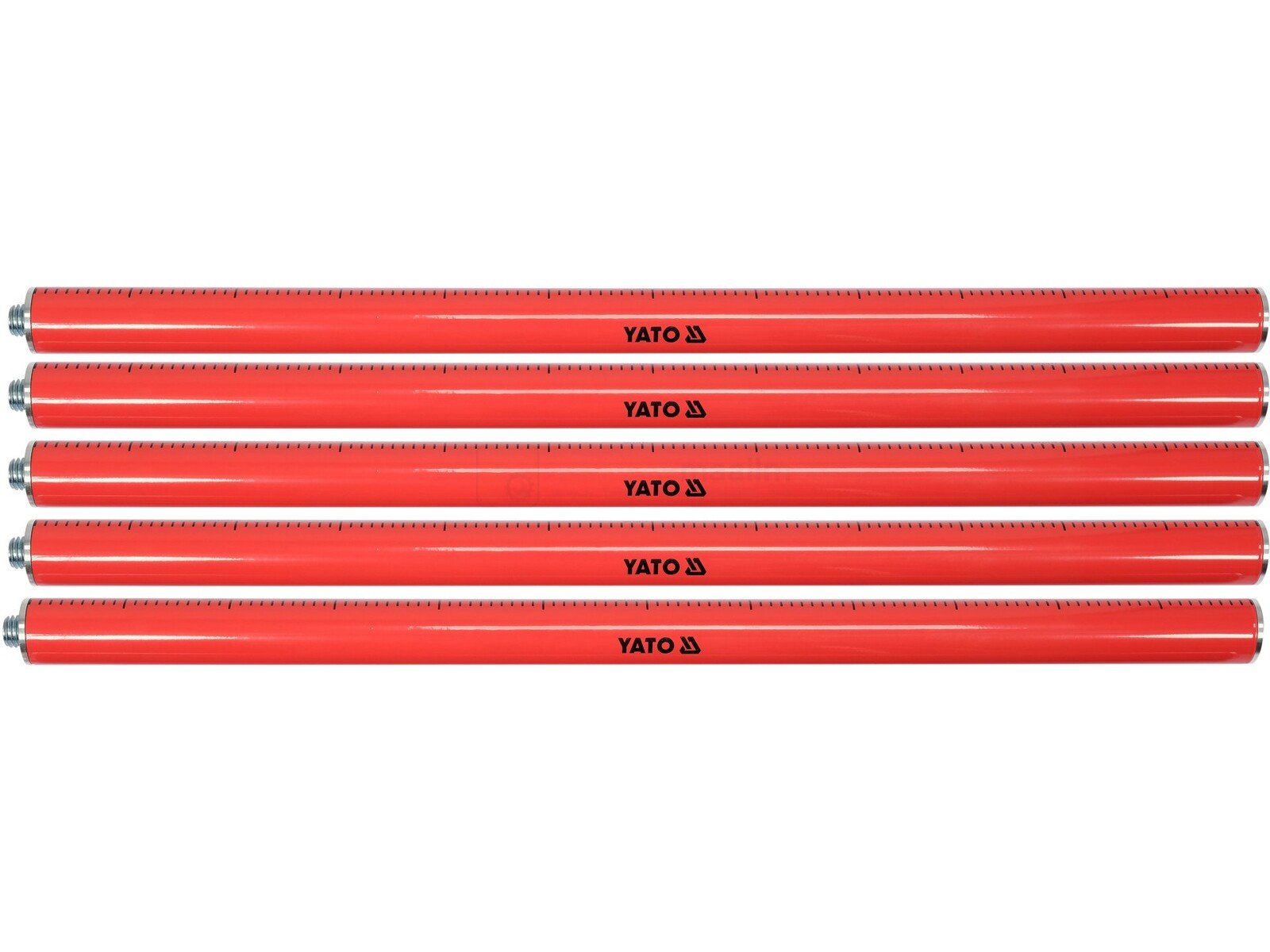 Pildil on näha mitu punast YATO teleskooplatiga statiivi.