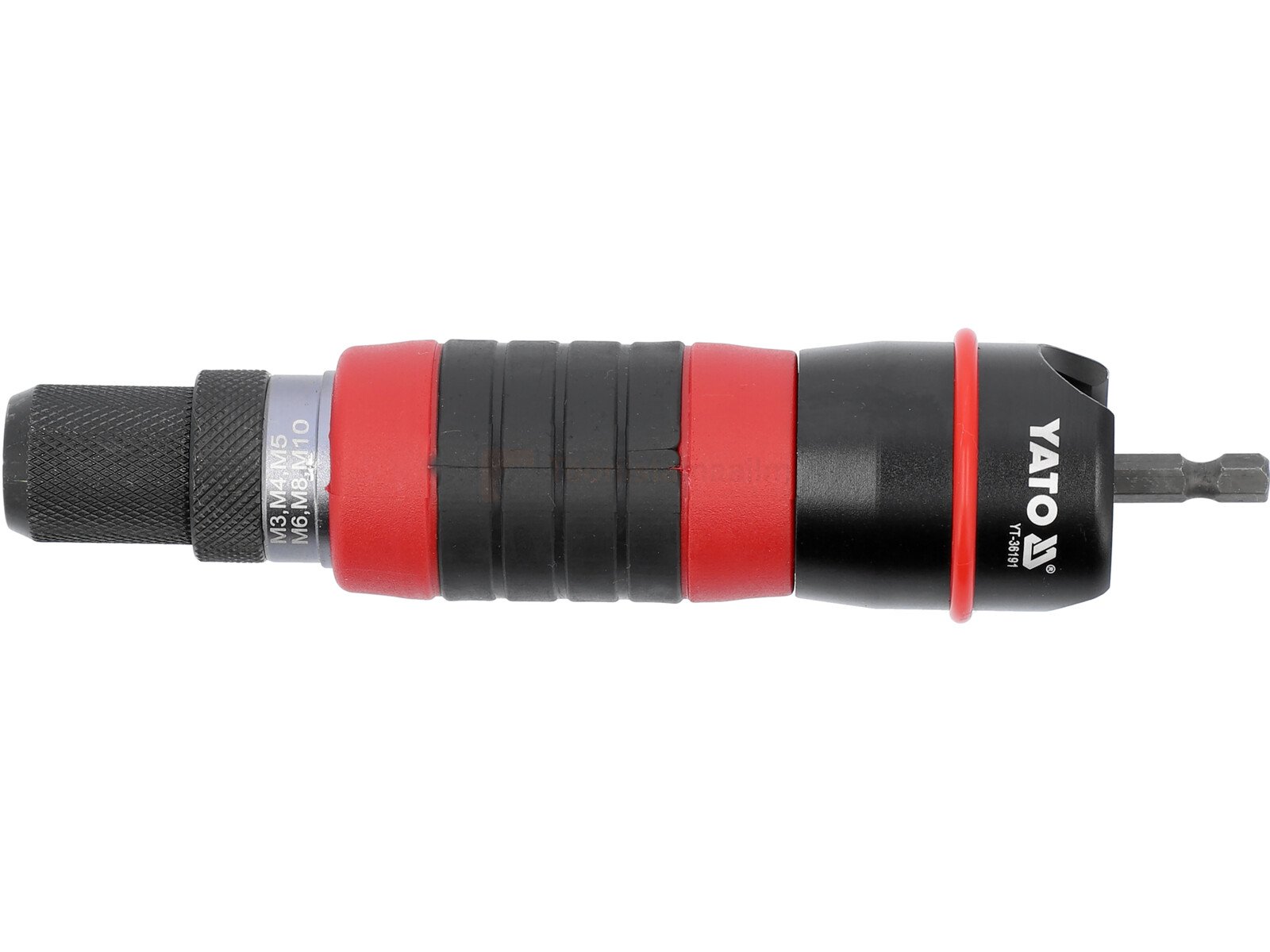 Pildil on Yato neetimisadapter trellile, mis on mõeldud 1/4" ja M3-M10 neetmutritele.