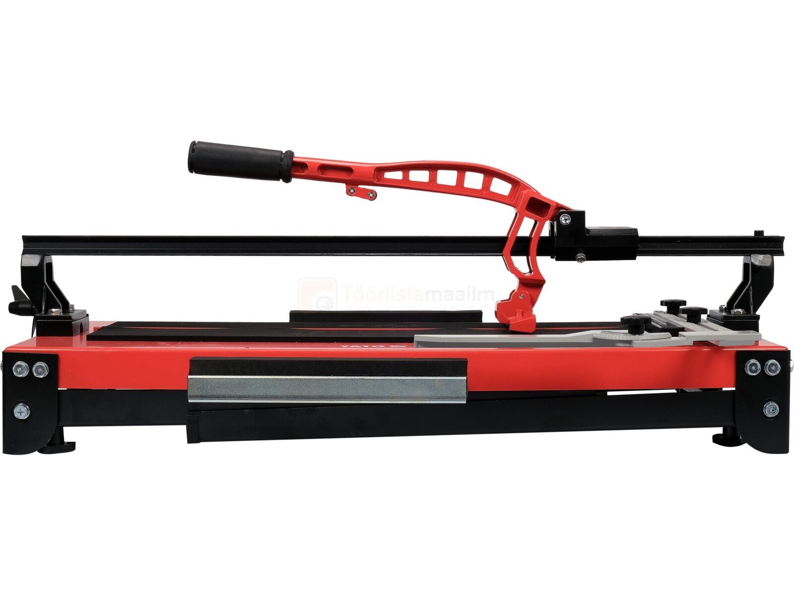 Pildil on punane Yato plaadilõikur, millel on 60 cm lõikelaius ja laud.