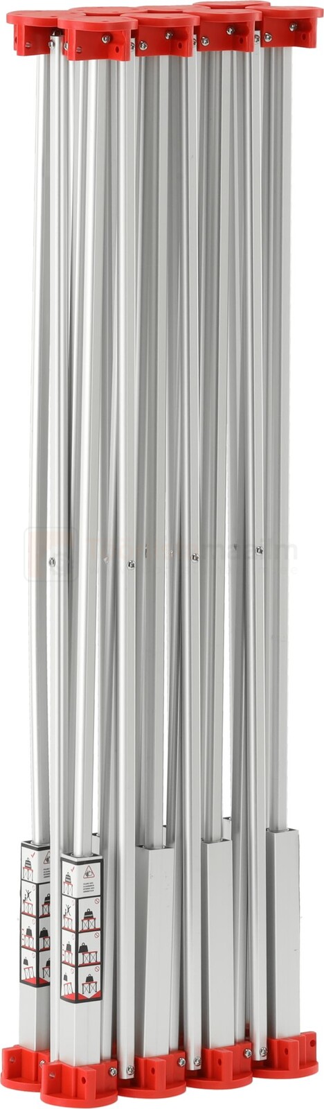 Pildil on kokkupandud YATO tööpink, millel on punased otsad ja mis on mõeldud kasutamiseks töökojas.