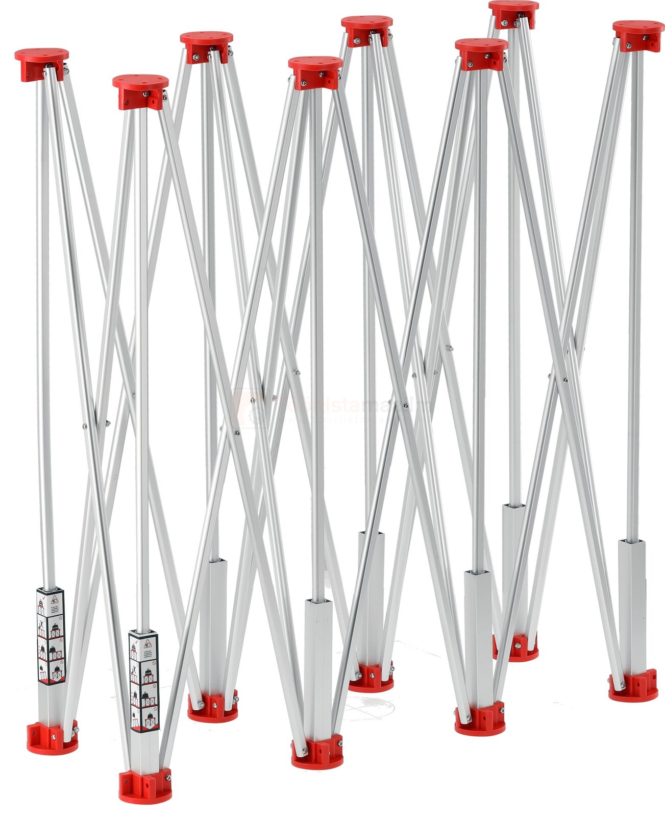 Pildil on näha mitu YATO kokkupandava tööpingi jalga, mis on mõeldud kandma kuni 800 kg raskust.