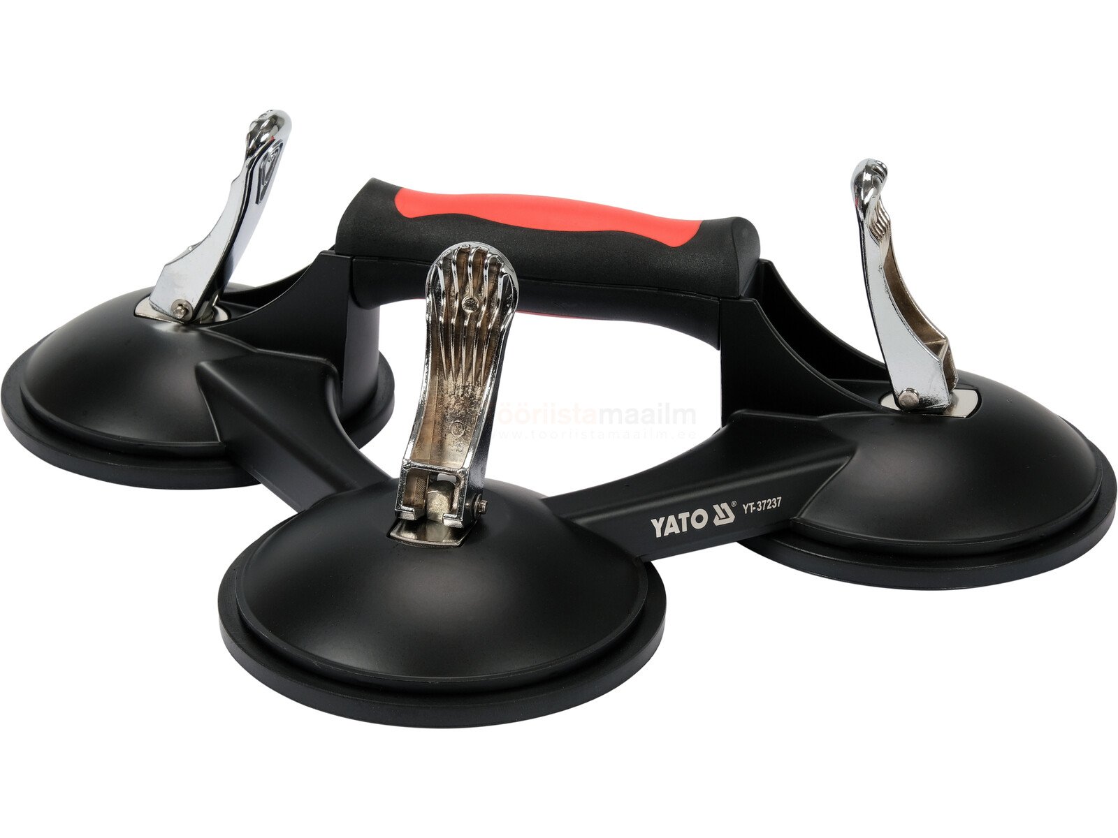 Pildil on YATO iminapp 3 x 125 mm, mis on mõeldud kuni 190 kg raskuse tõstmiseks, koos kolme iminapaga ja käepidemega.