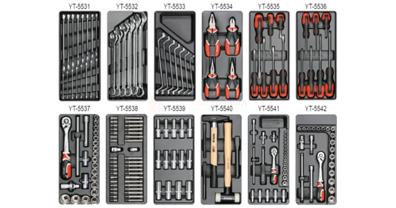YATO tööriistakäru, 6 sahtlit, 177-osaline 9