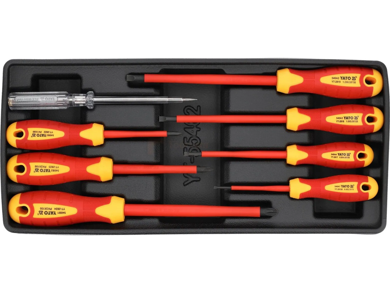 YATO insulated screwdriver set, 8-piece