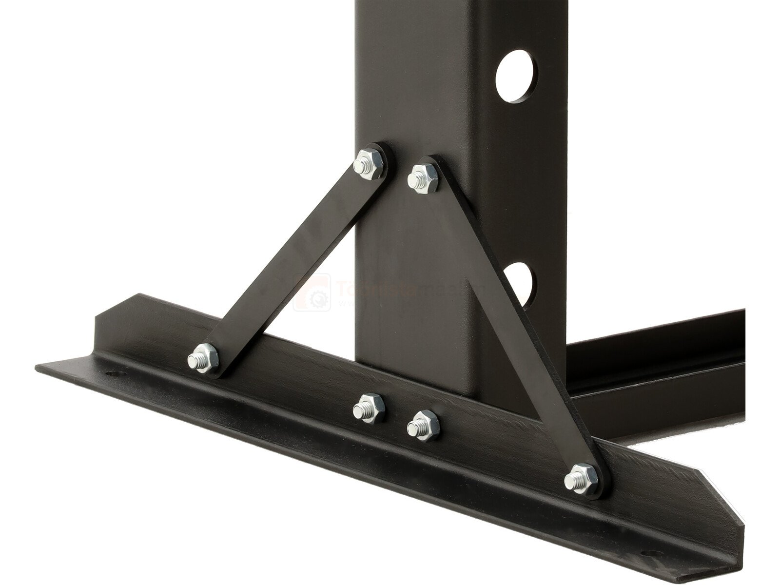 Pildil on näha Yato hüdraulilise keevisega töökoja pressi jalatoe kinnituse detailid.