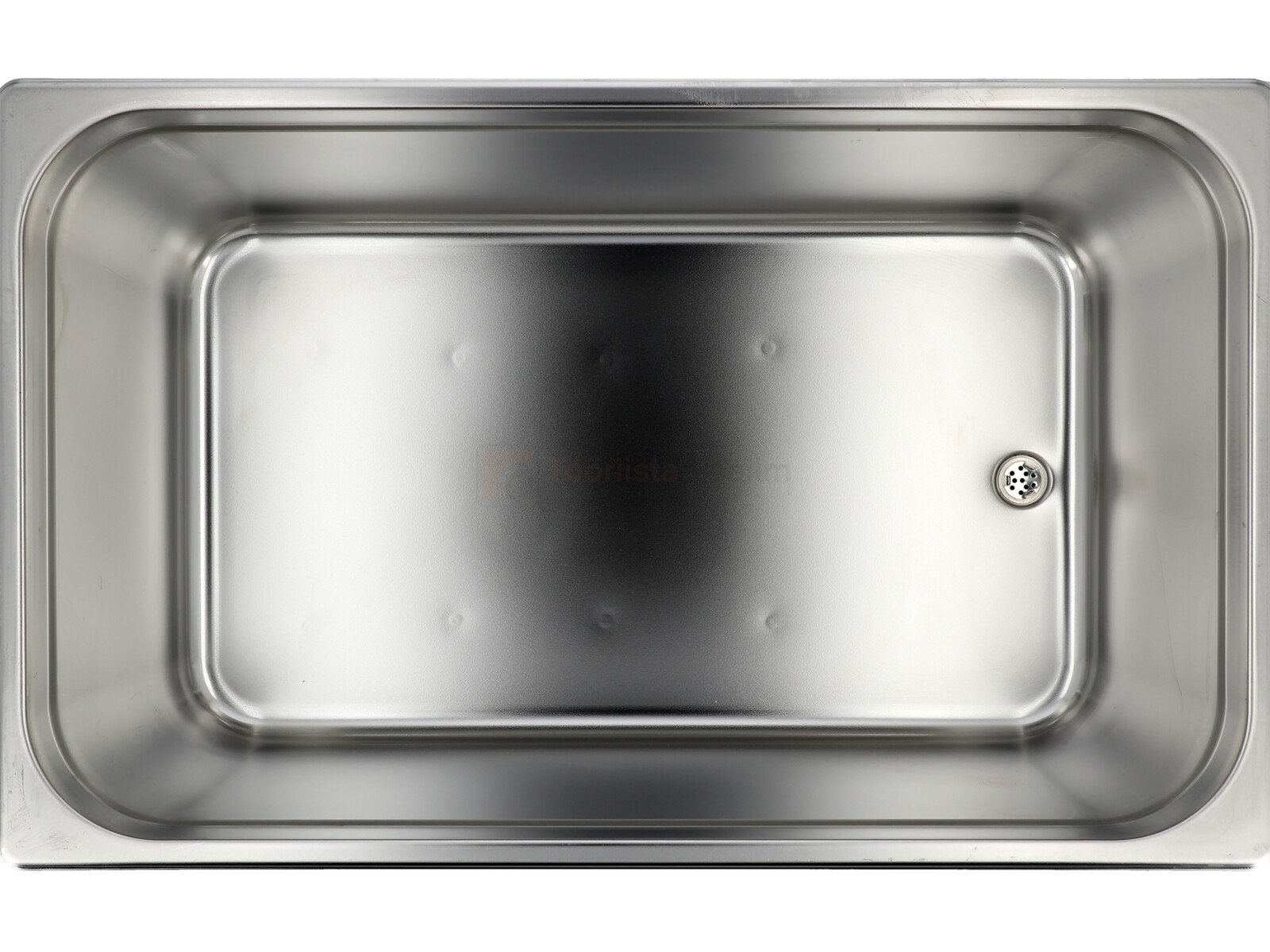 Pildil on ülaltvaates YATO 30-liitrine ultrahelipesur, mille roostevabast terasest sisemus on selgelt nähtav.