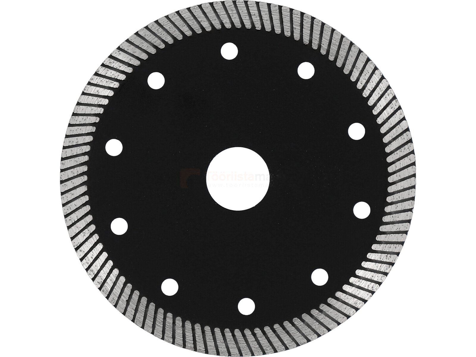 Pildil on YATO teemantlõikeketas TURBO, millel on must keskmine osa, hõbedased lõikesegmendid ja augud.