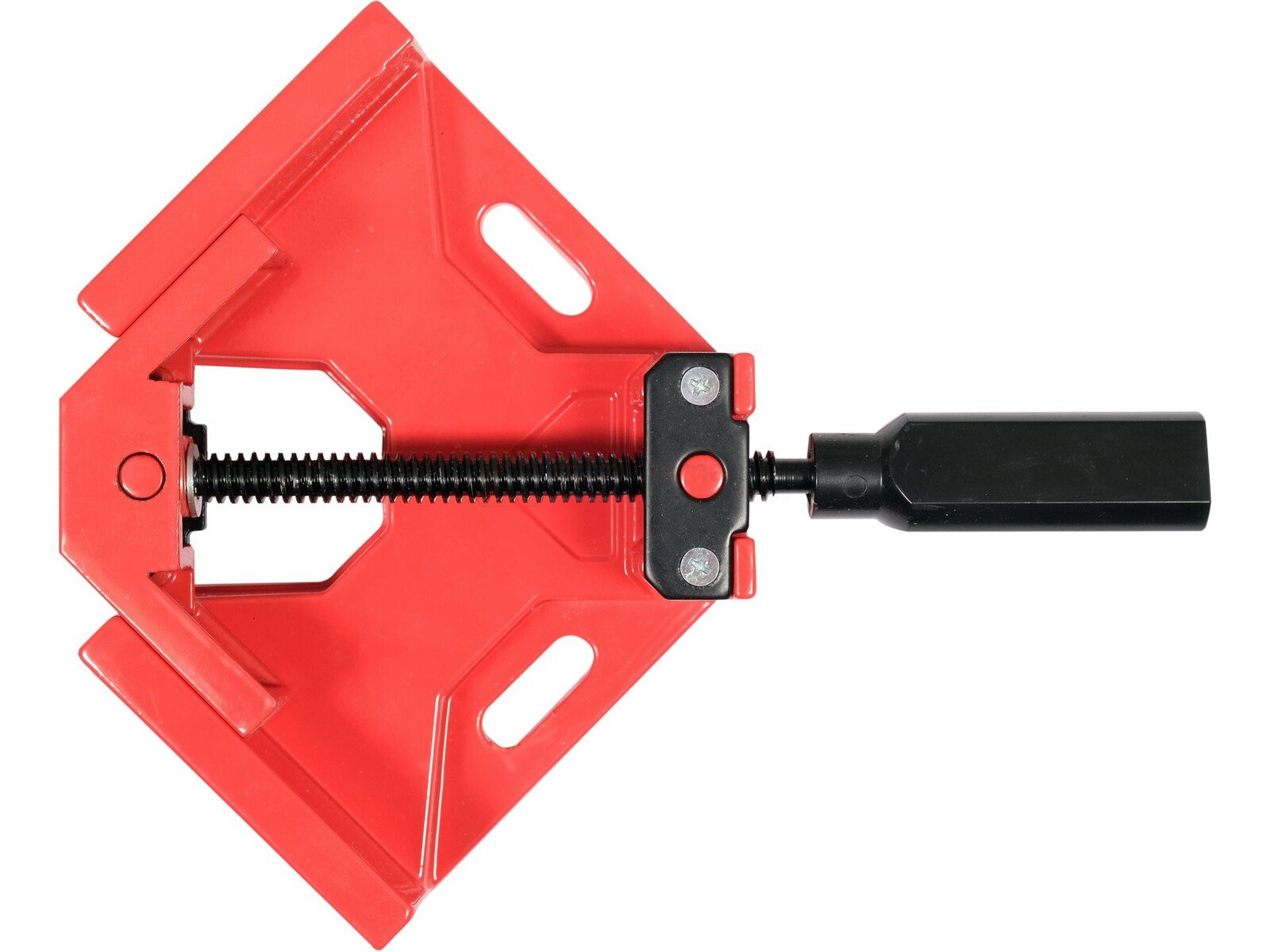 Pildil on punane YATO nurgapitskruvi 90˚, mõõtmetega 150 x 150 mm, mis on valmistatud alumiiniumist ja mida kasutatakse...