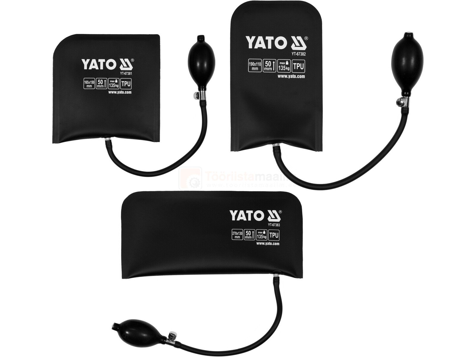 YATO paigalduspatjade komplekt, 3-osaline