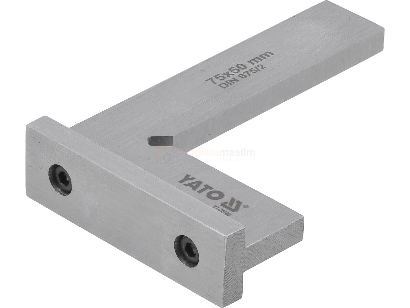 Pildil on YATO lame jalaga nurgik, millel on näha mõõtmed ja tootja logo.