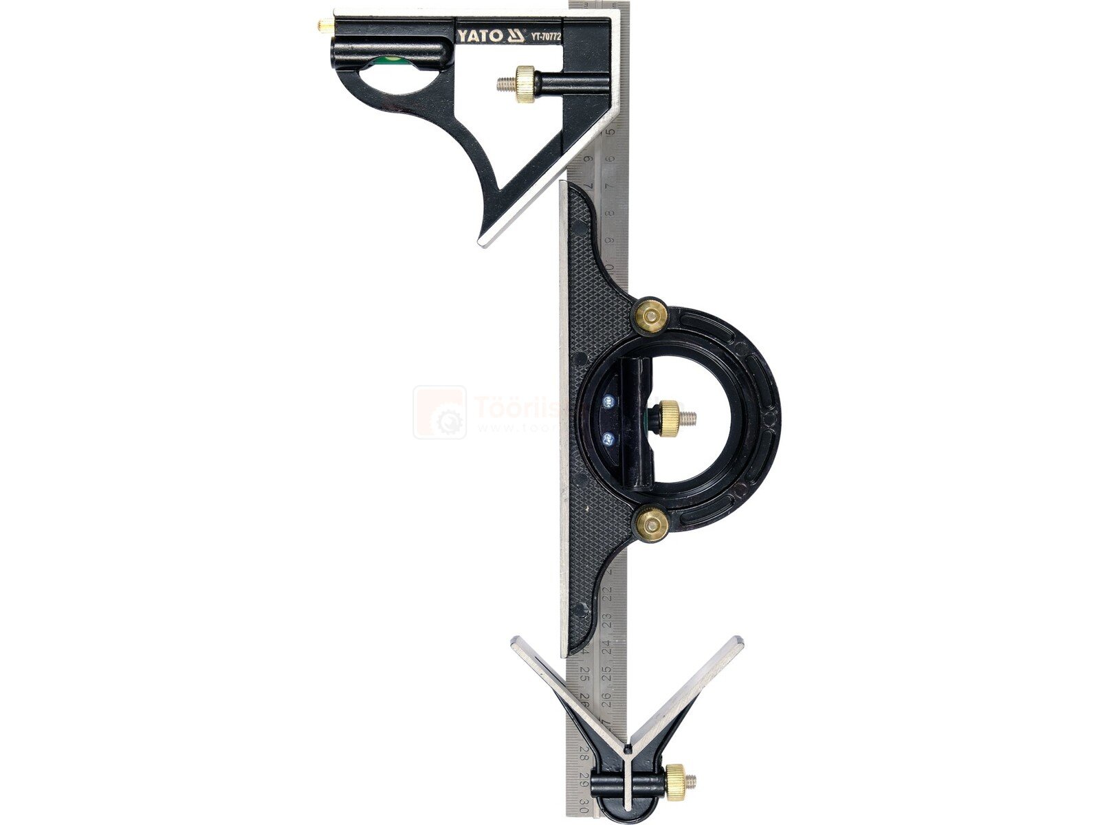 YATO kombineeritud nurgik 300 mm, nurgamõõtjaga 2
