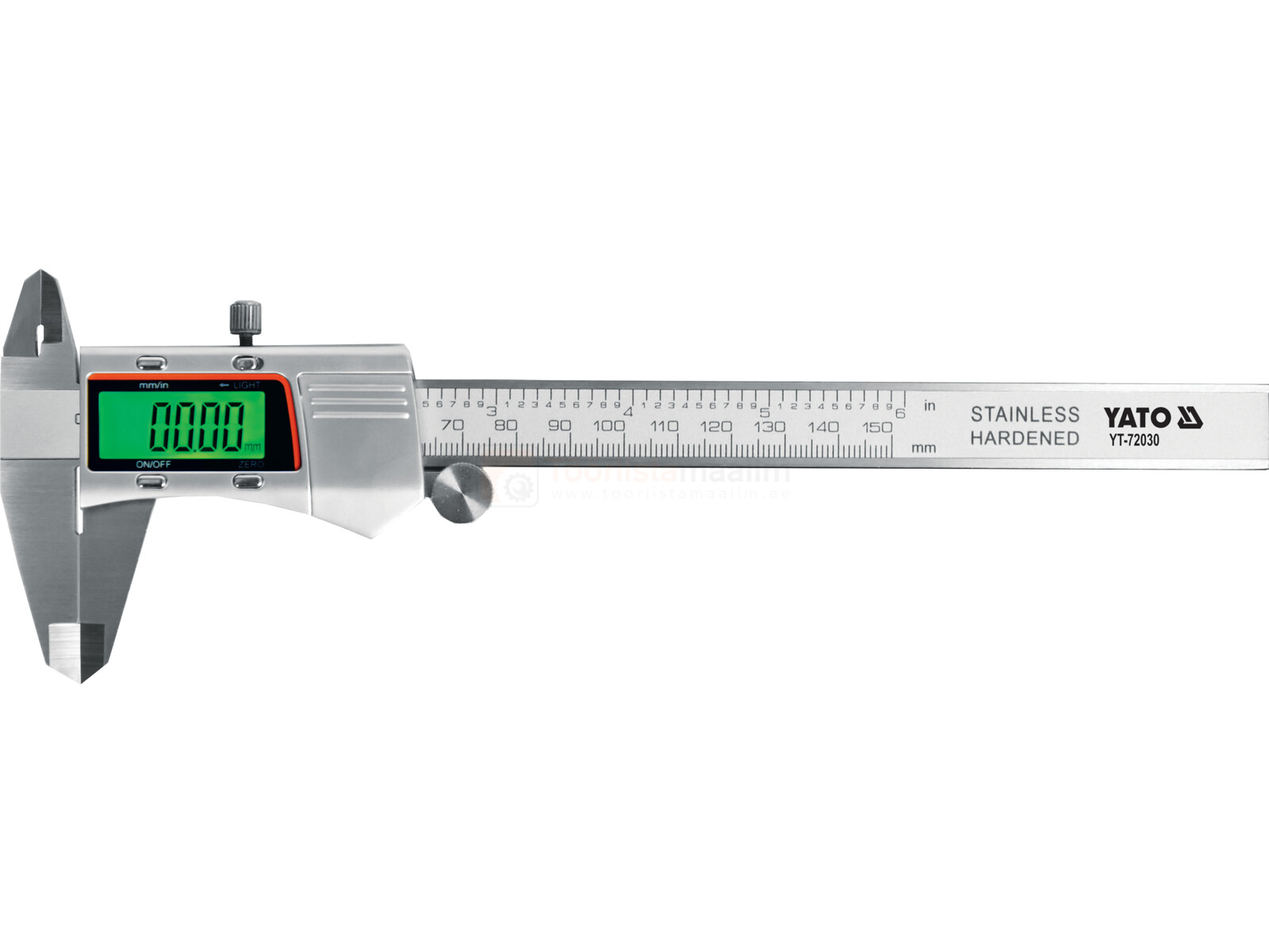 Pildil on Yato digitaalne nihik, millel on taustvalgustusega ekraan ja mis on mõeldud mõõtmiseks.