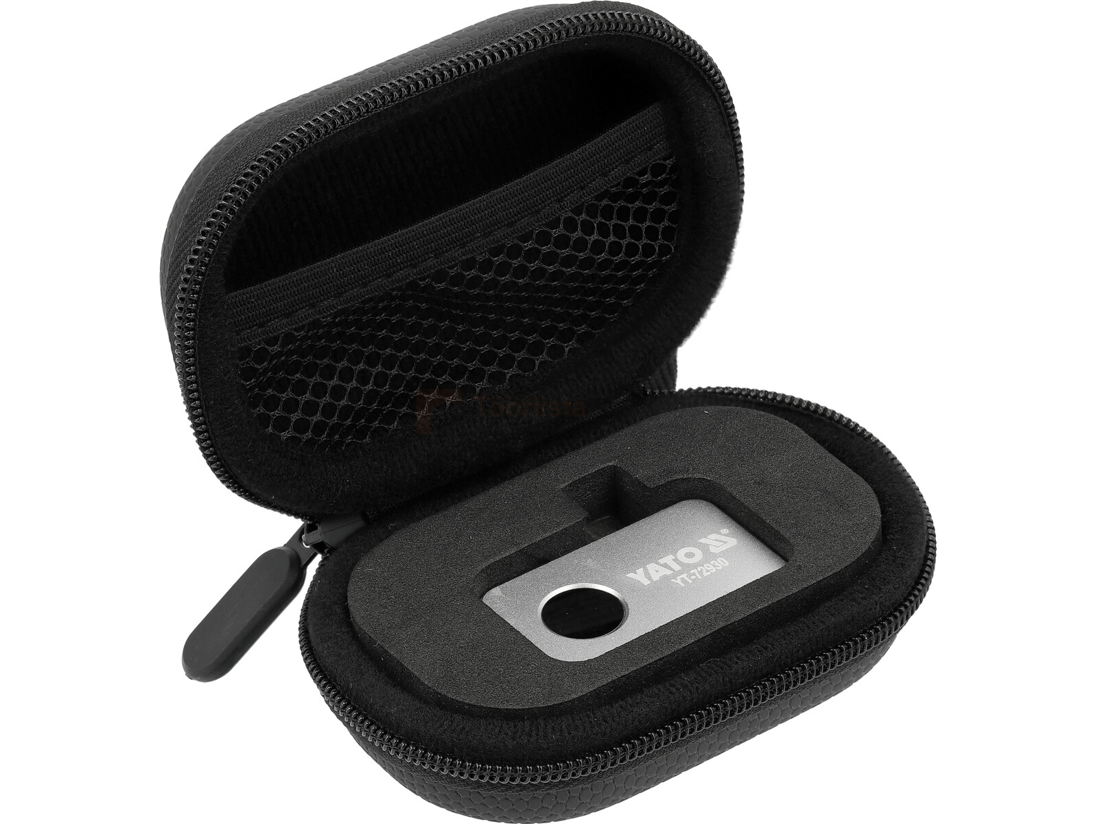 Pildil on avatud musta ümbrise sees YATO termokaamera, mis on mõeldud USB-C pesaga Android seadmele.