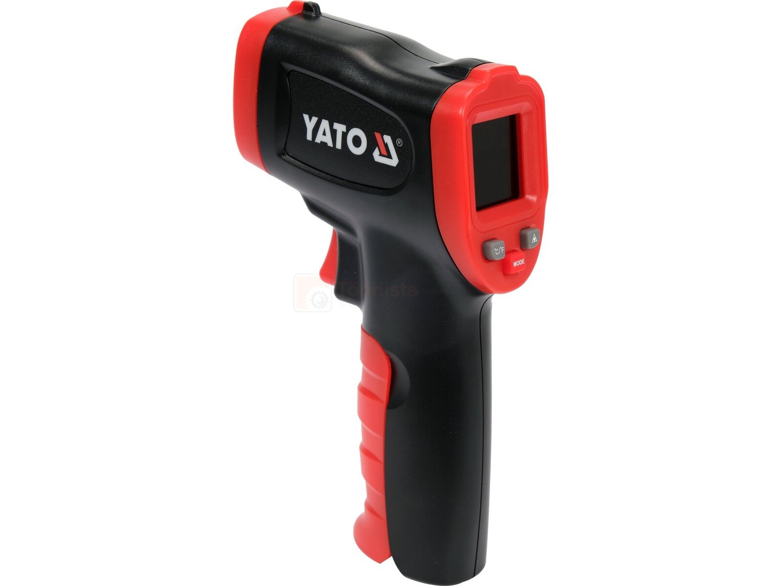 Pildil on YATO infrapuna termomeeter, millega saab mõõta temperatuuri vahemikus -50 kuni +600 °C.