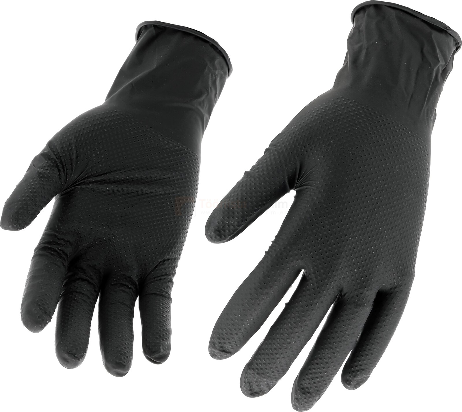 Pildil on Yato ühekordsed nitriilkindad teemantmustriga, mis tunduvad olevat mõeldud kaitseks.