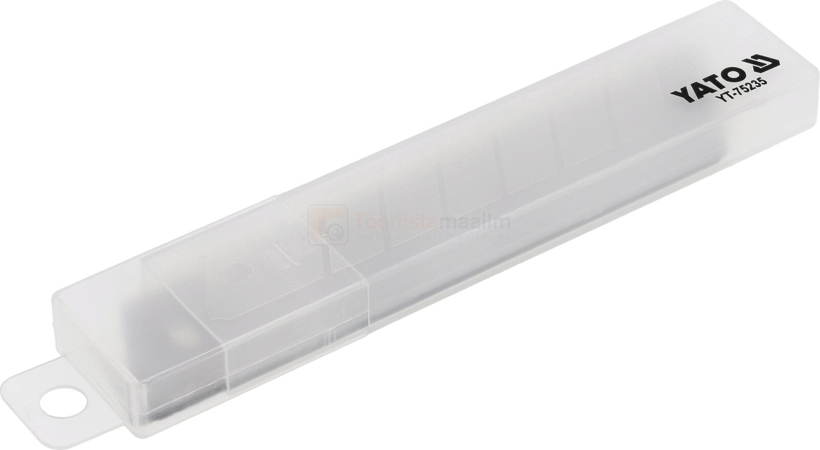 Pildil on Yato saag-noa varutread, mis on pakitud läbipaistvasse plastikust karpi.