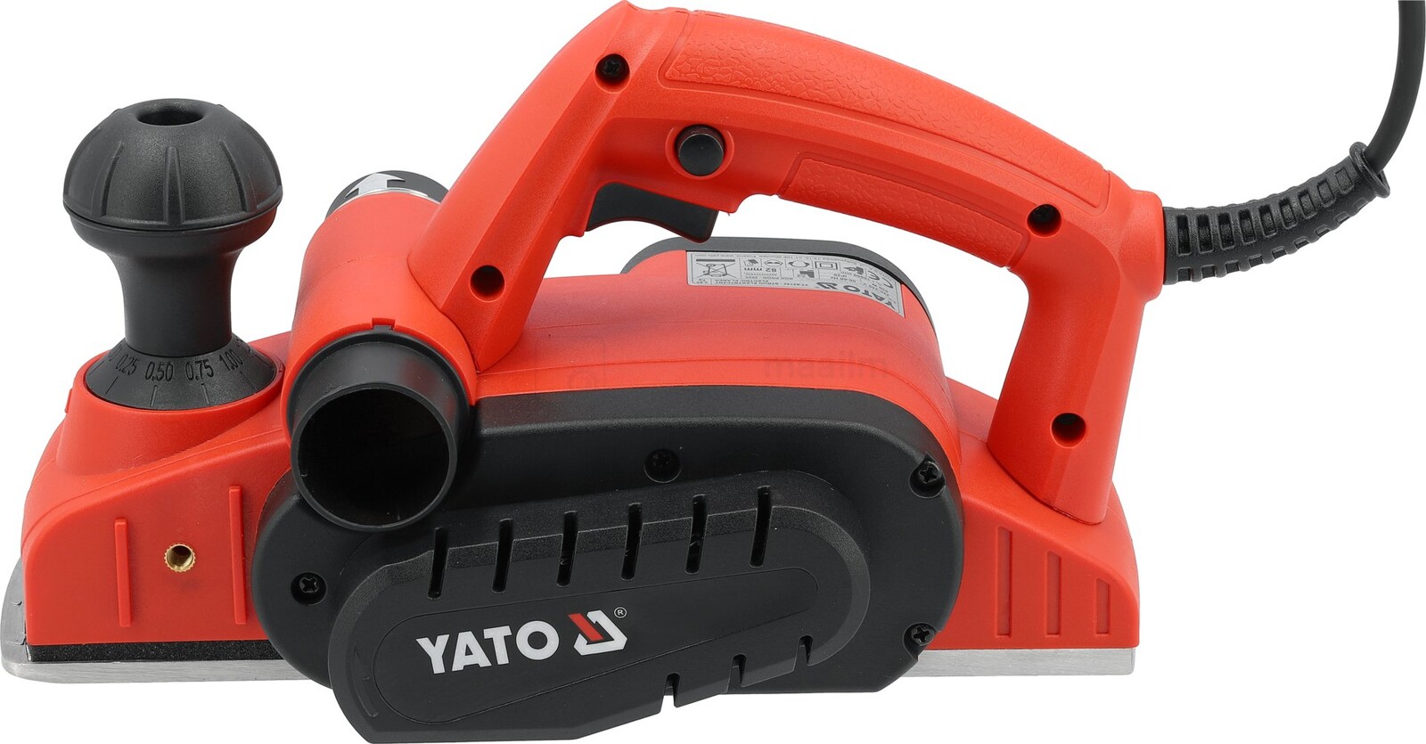 Pildil on näha punane Yato elektriline höövel võimsusega 650 W.