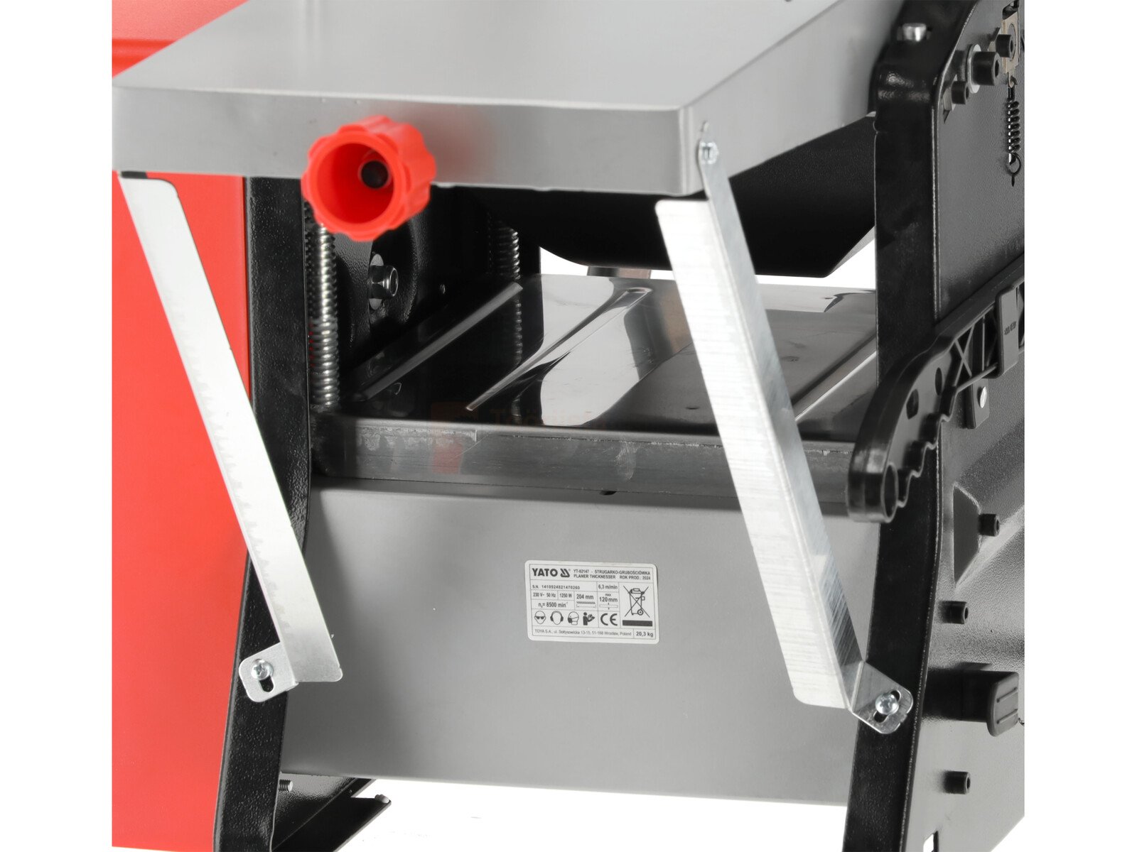 YATO höövel-paksusmasin 1250W 8500 p/min, max 6,3 m/min 6