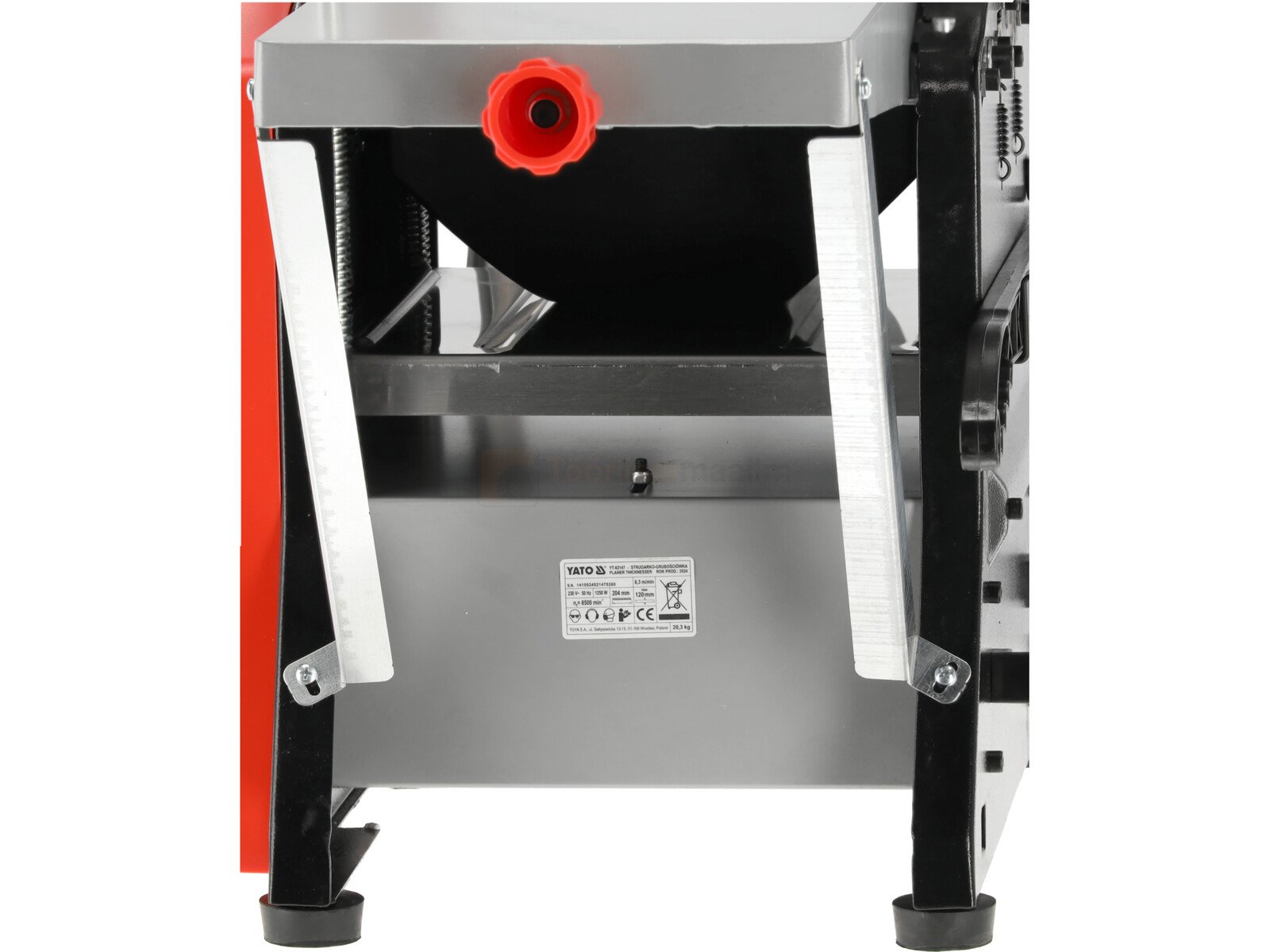 YATO höövel-paksusmasin 1250W 8500 p/min, max 6,3 m/min 7