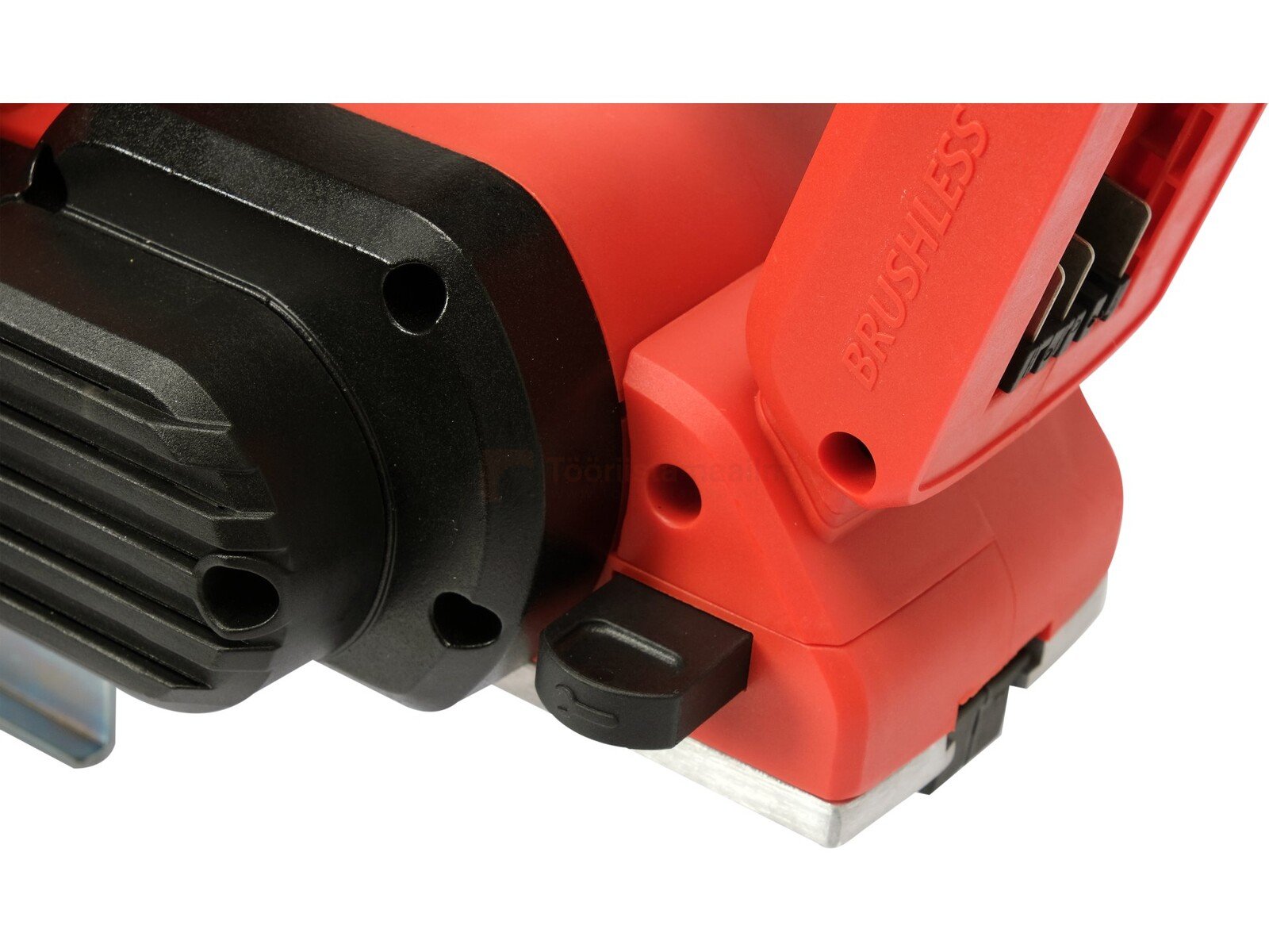 Pildil on näha Yato akuhöövel 18V ilma akude ja laadijata detail, mis näitab seadme korpust ja lüliteid.