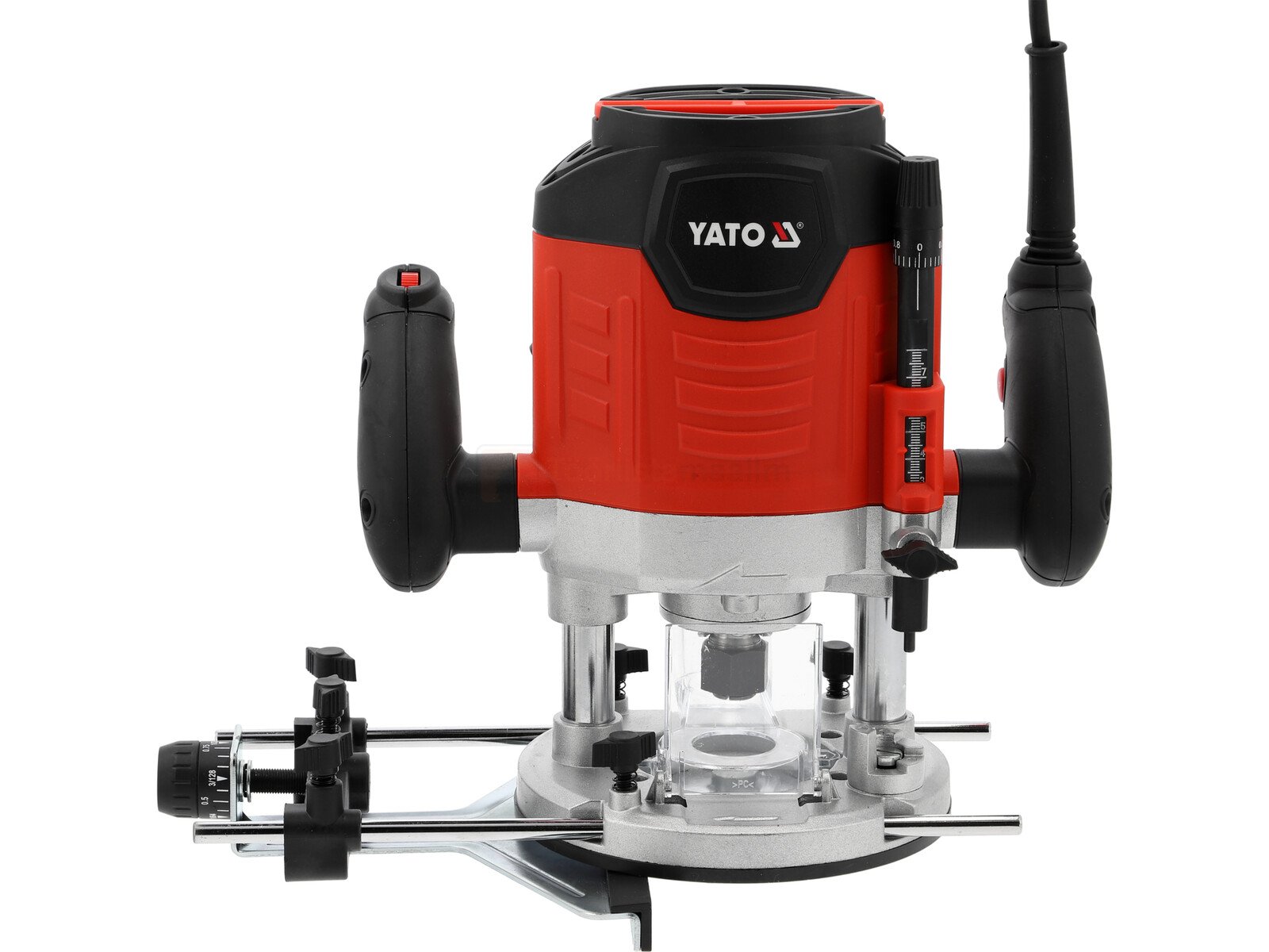 Pildil on Yato ülafrees, millel on 6/8 mm tsang, 1400 W ja mida kasutatakse puidu töötlemiseks.