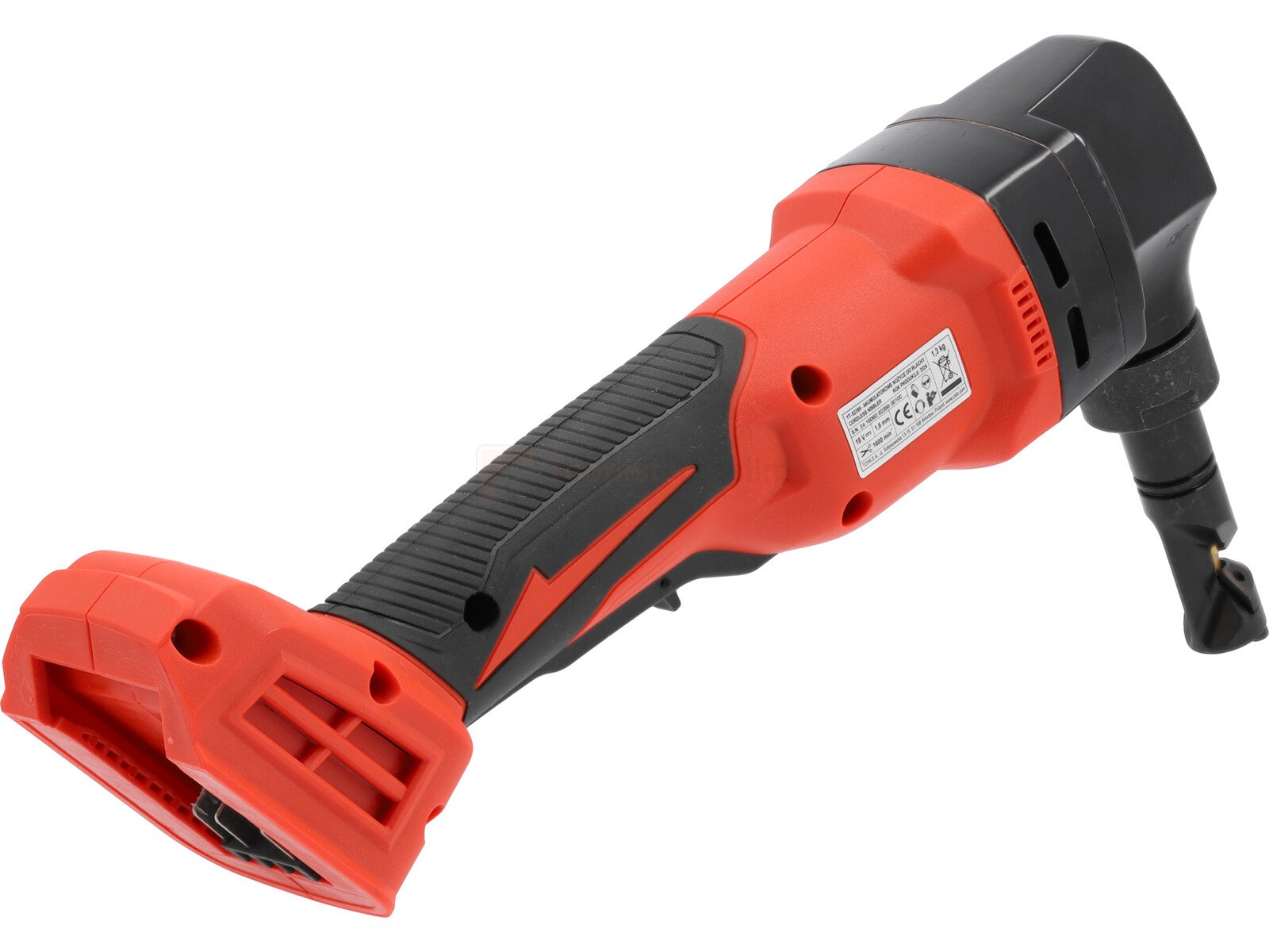 Pildil on YATO akuplekilõikur 18V, mis on ilma aku ja laadijata, nähtav punase ja musta värviga.