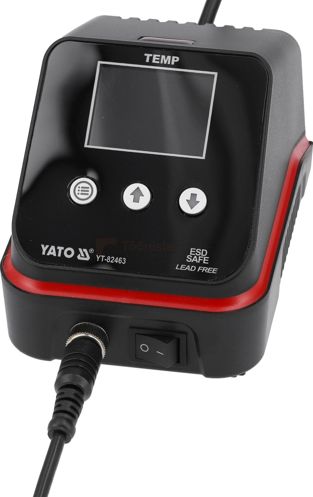 Pildil on Yato jootejaam, millel on ekraan, juhtnupud ja sisse/välja lüliti.