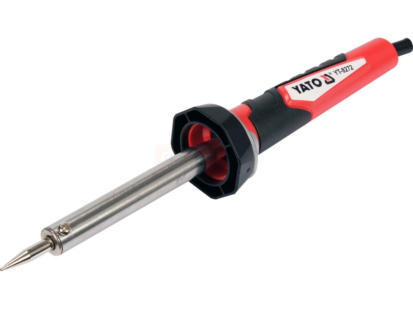 Pildil on YATO jootekolb, millel on punane käepide ja hõbedane ots.