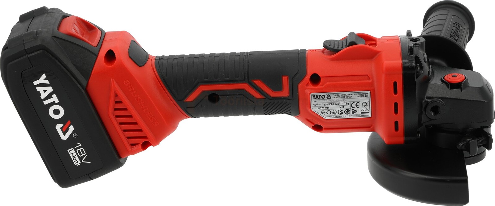 YATO akunurklihvija 18V 125 mm kahe akuga