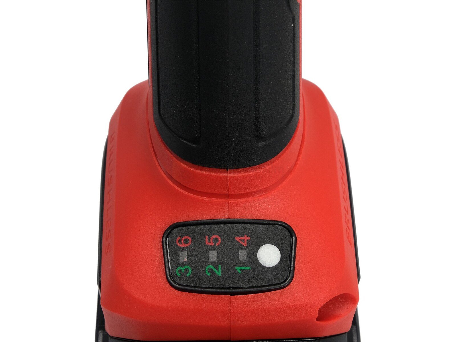 Pildil on Yato nurklihvija 18V SPEED ADJ. - BODY, millel on näha kiiruse reguleerimise nupp.