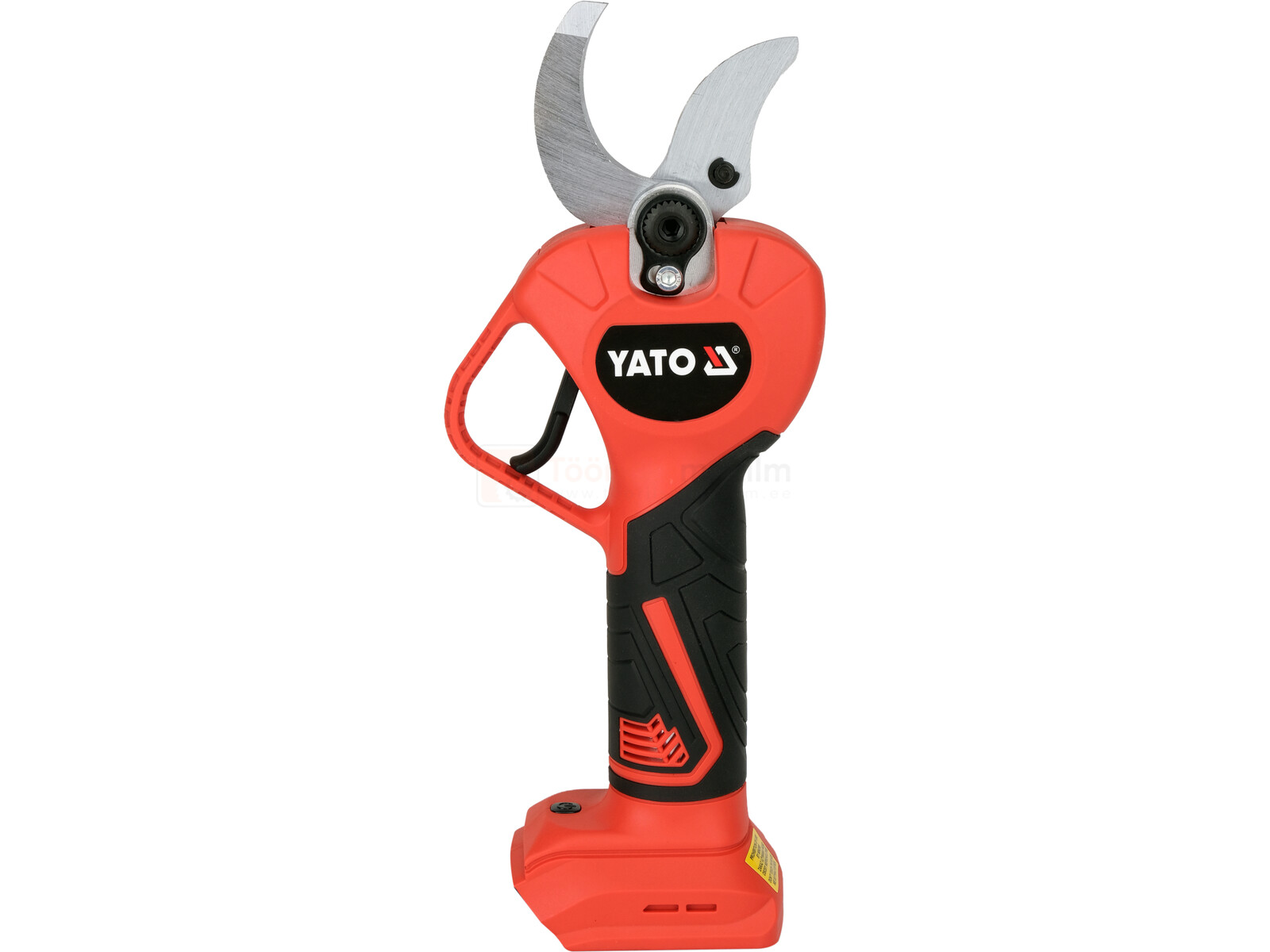 Pildil on näha punane ja must YATO oksalõikur 18V, ilma aku ja laadijata, mis on mõeldud okste lõikamiseks.
