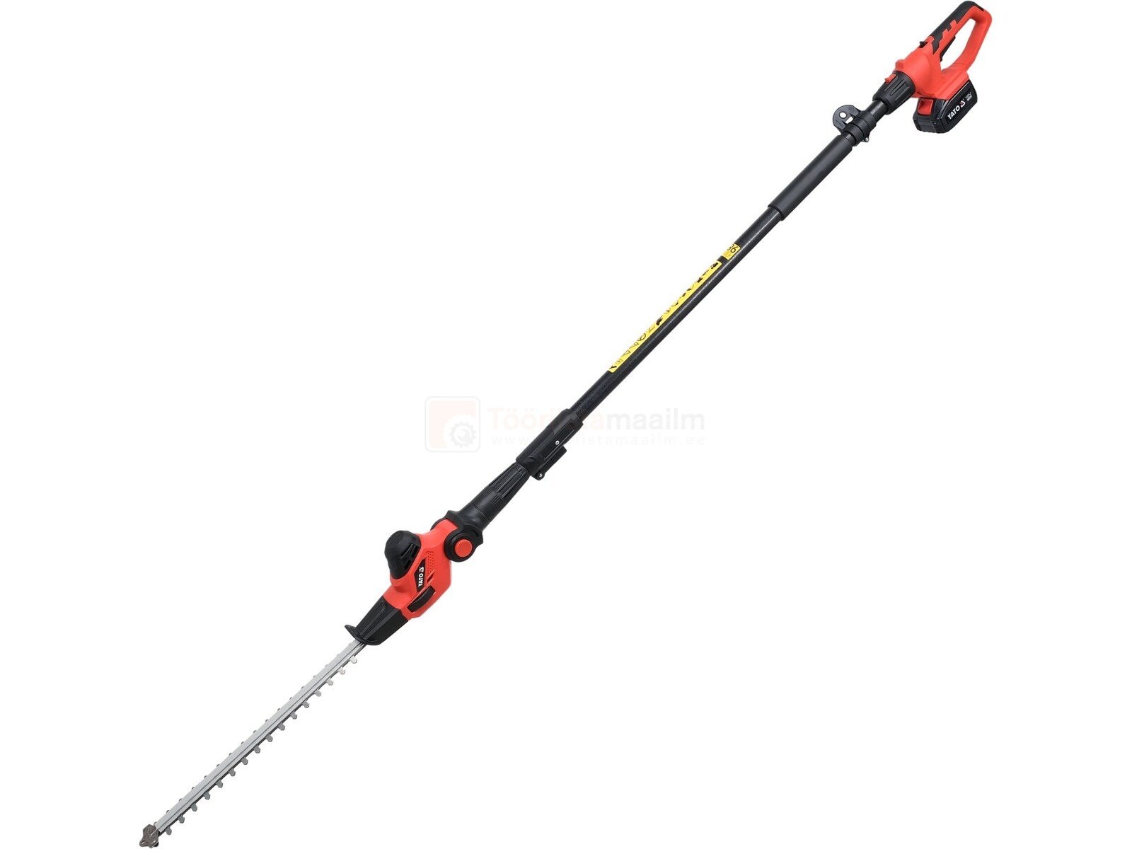 Pildil on Yato multifunktsionaalne 18V - 2AH akutoitega võsalõikur, millel on pikendatav vars ja lõiketerad.