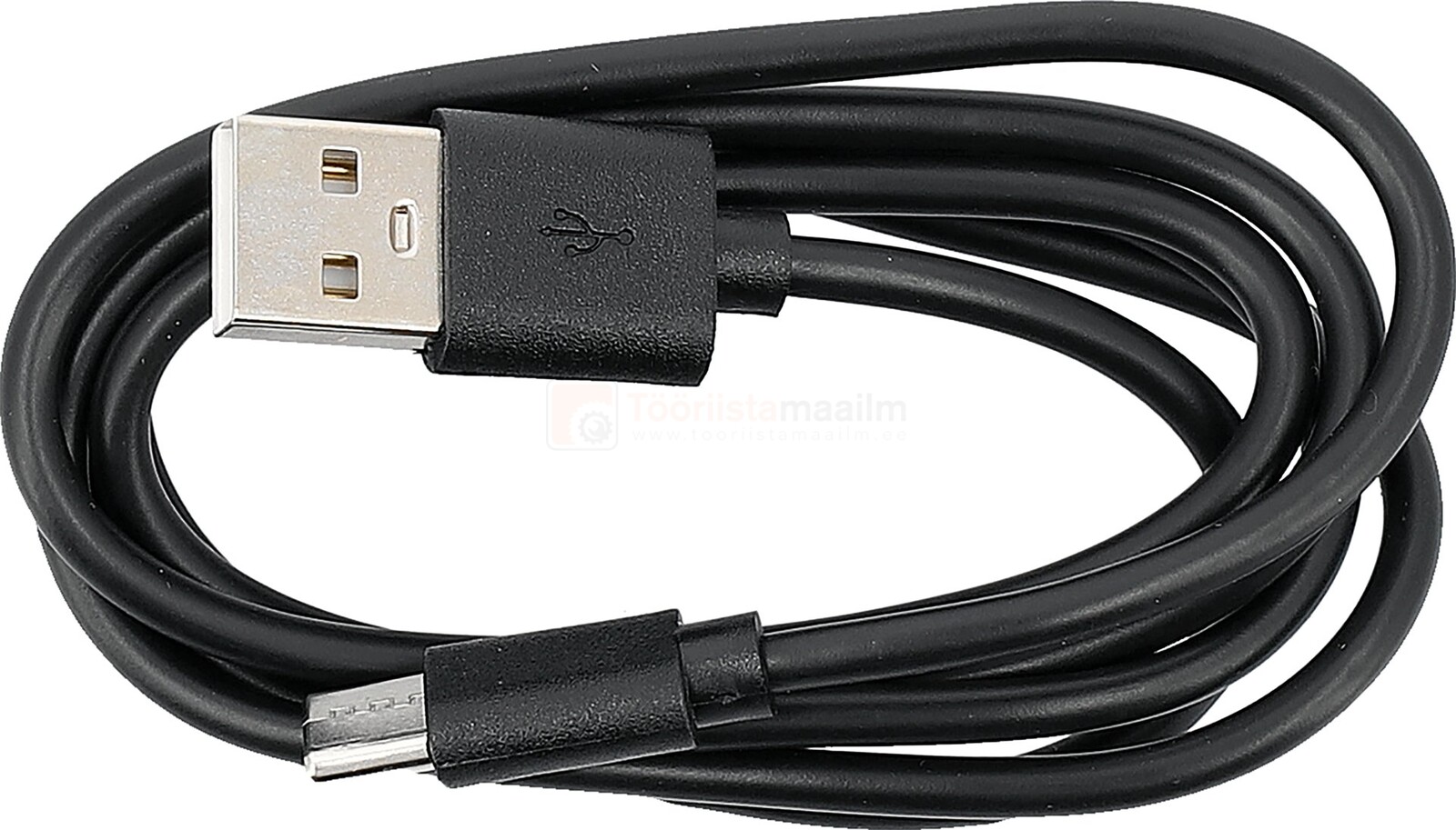 Pildil on must Yato akutoitel puhuri + vaakumpuhastaja tarvikutega laadimiskaabel, millel on USB-A ja micro-USB otsad.