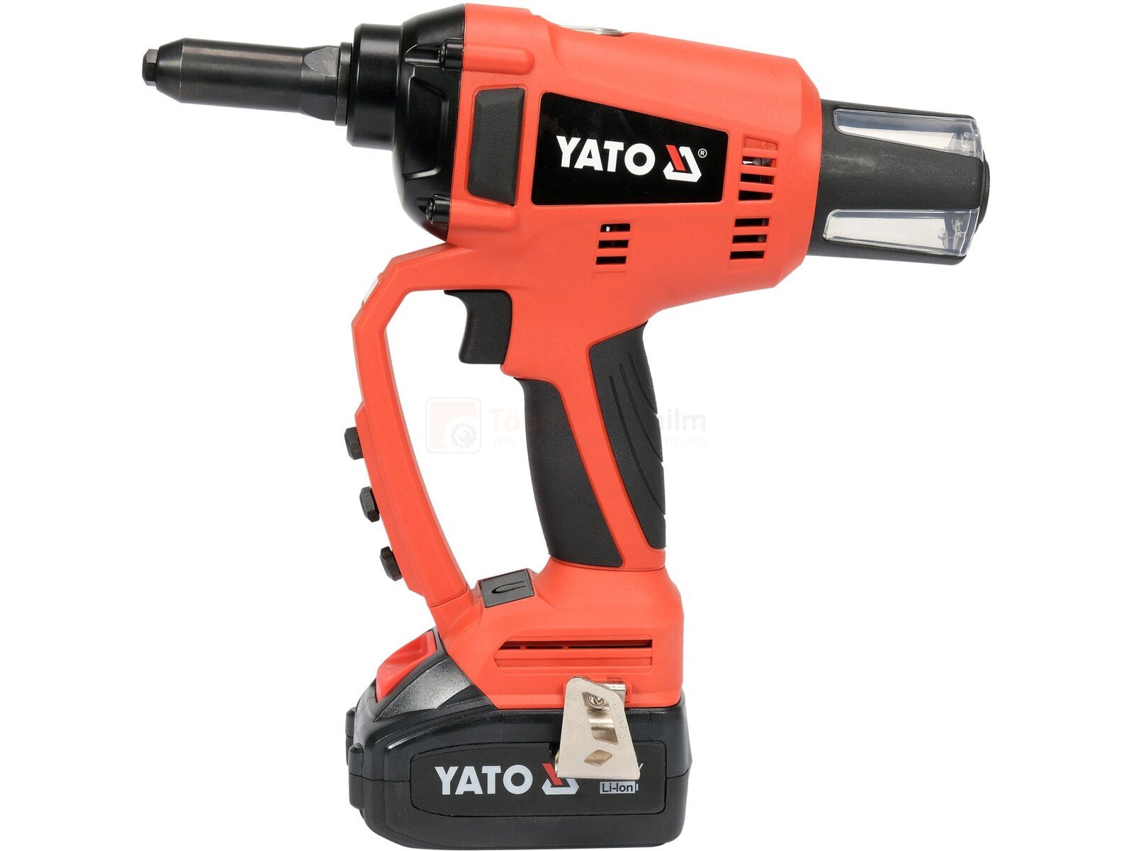 Pildil on YATO akutoitel neetimispüstol koos akuga.