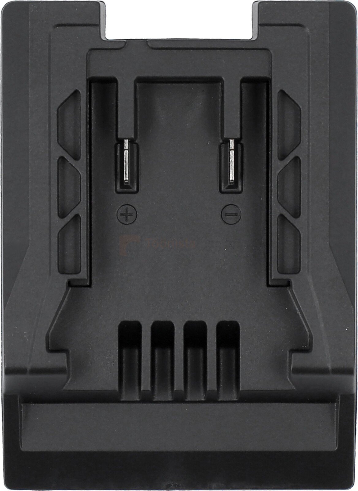 Pildil on Yato adapter Milwaukee 18 V akude kasutamiseks YT-829600 akulambiga, millel on ülemises osas kinnituskohad ja...