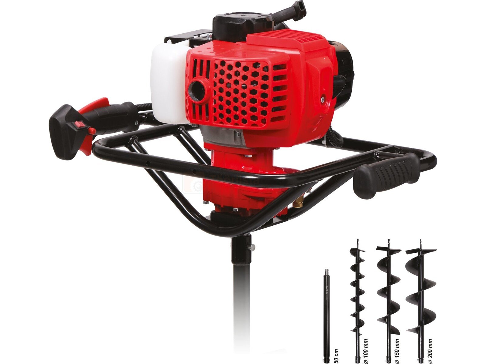 YATO soil drill 51.2 cm³ 1.4 kW + 100, 150, 200 mm drill