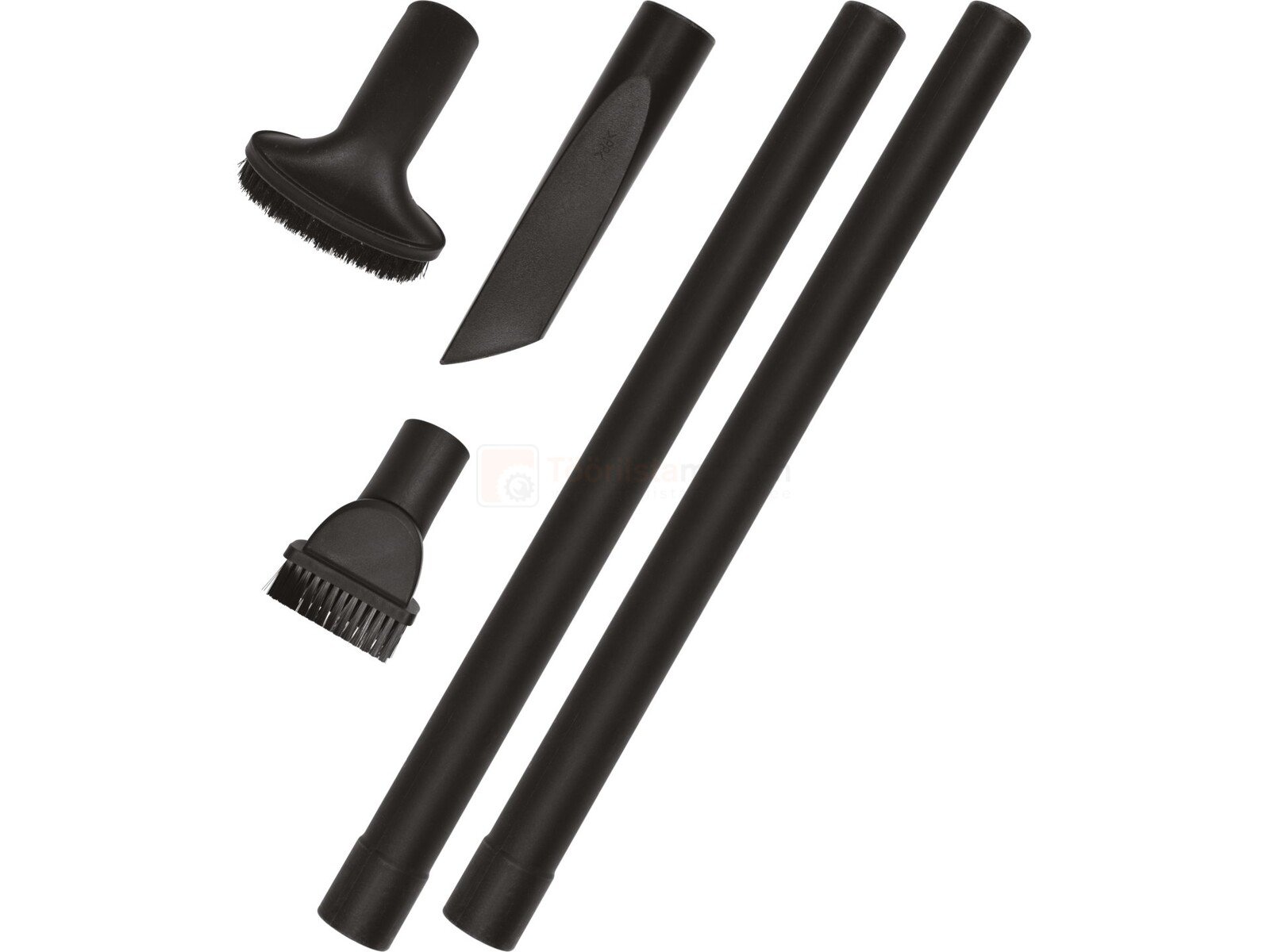 Pildil on Yato tolmuimeja 18 V (ilma aku ja laadijata) erinevad otsikud ja pikendustorud.