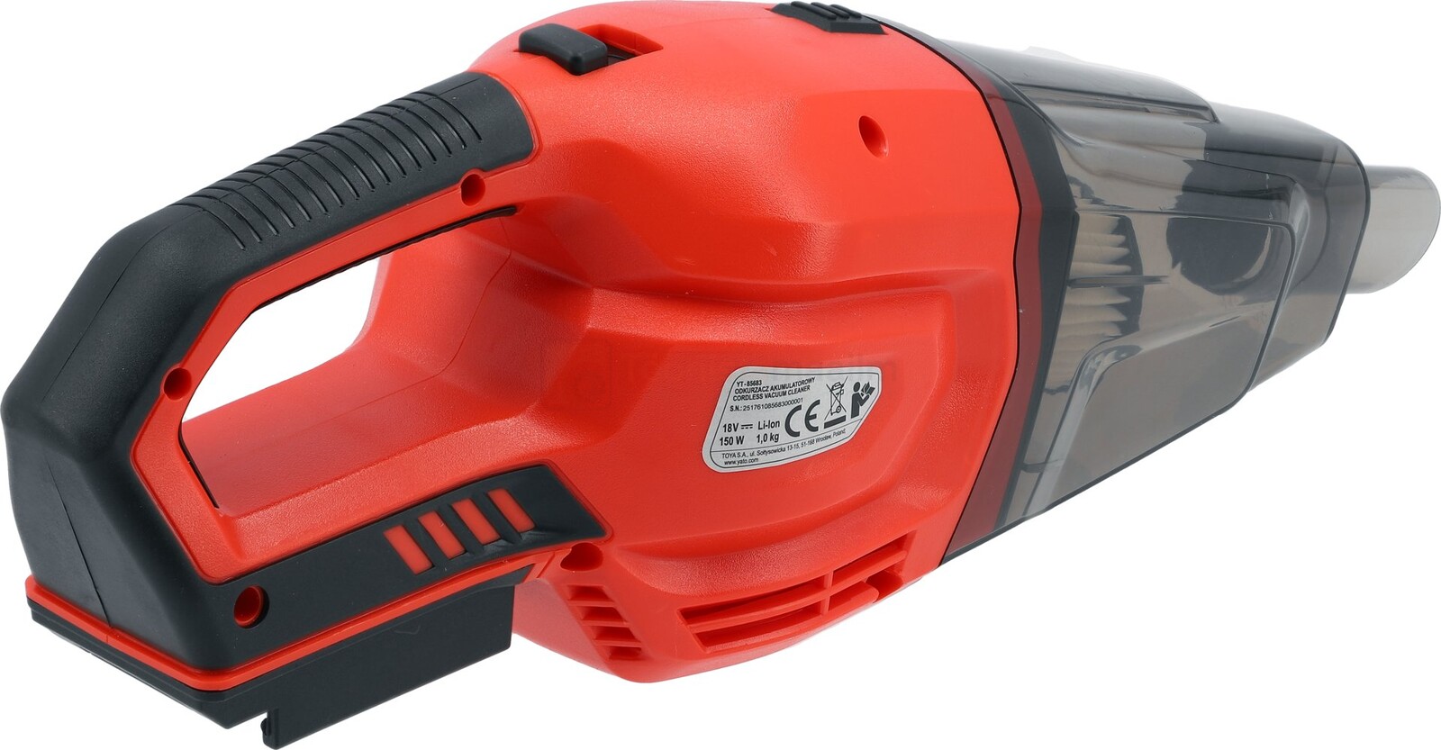 YATO akutolmuimeja 150 W, HEPA, max 9 kPa