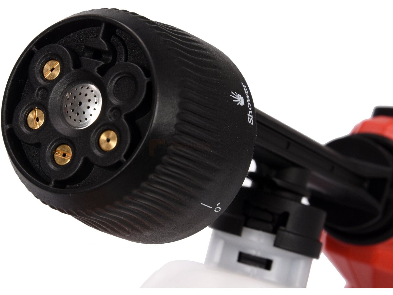 Pildil on Yato survepesuri 18V 23BAR - BODY otsik, millel on erinevad pihustusrežiimid.