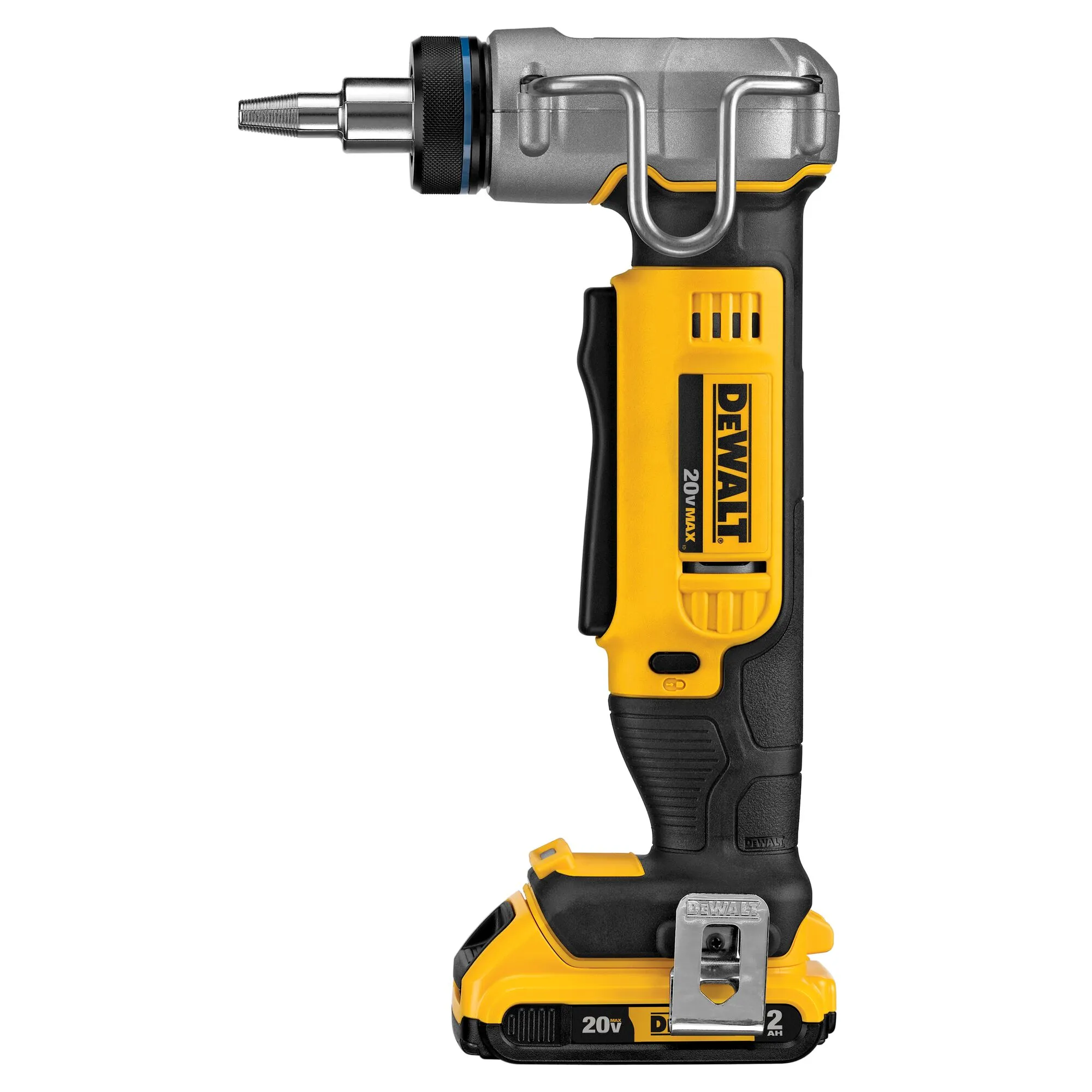 Pildil on kujutatud Dewalt DCE400D2 torulaiendaja koos akuga.