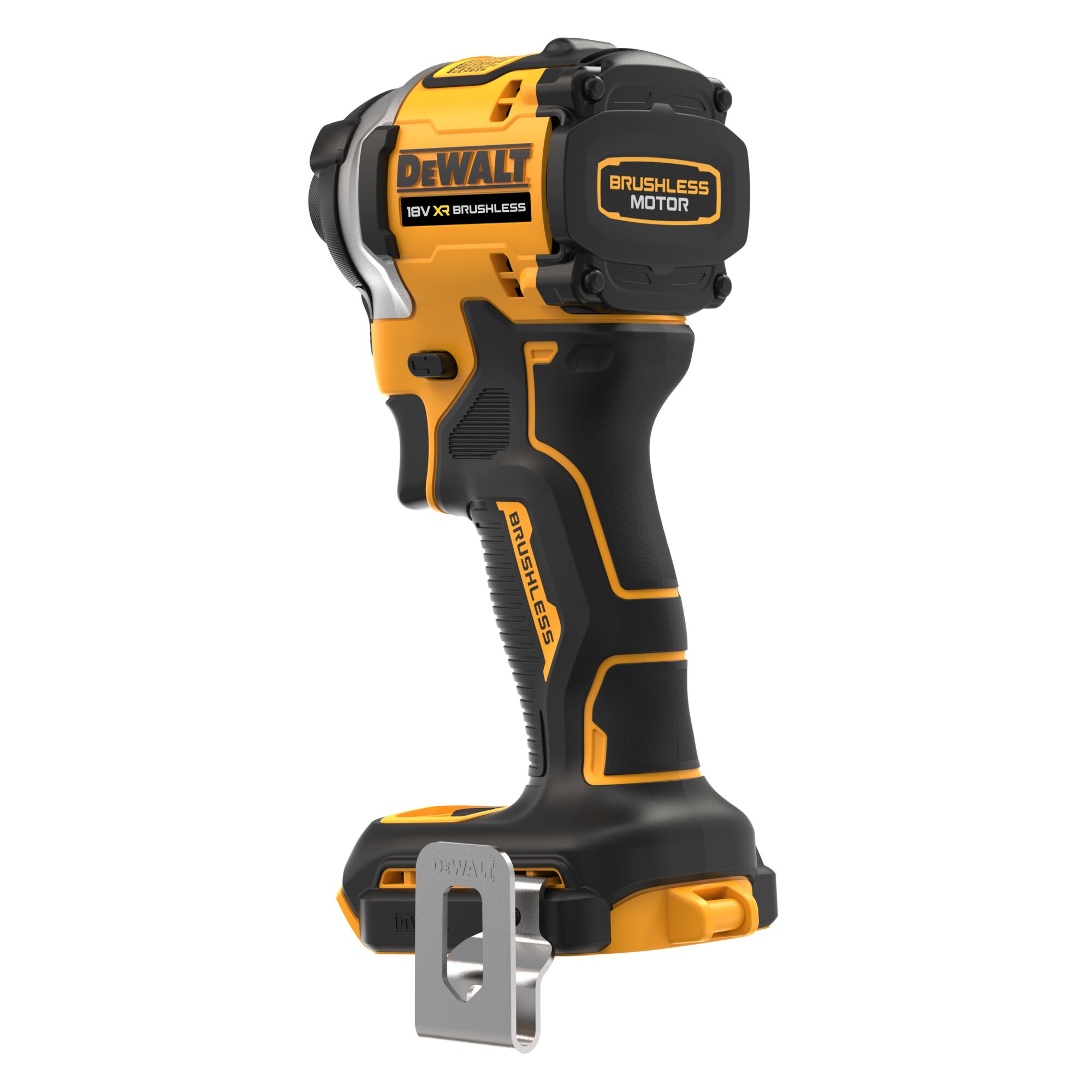 Pildil on DeWalt akulöökkruvikeeraja DCF850N, ilma aku ja laadijata, kollase ja musta värviga.