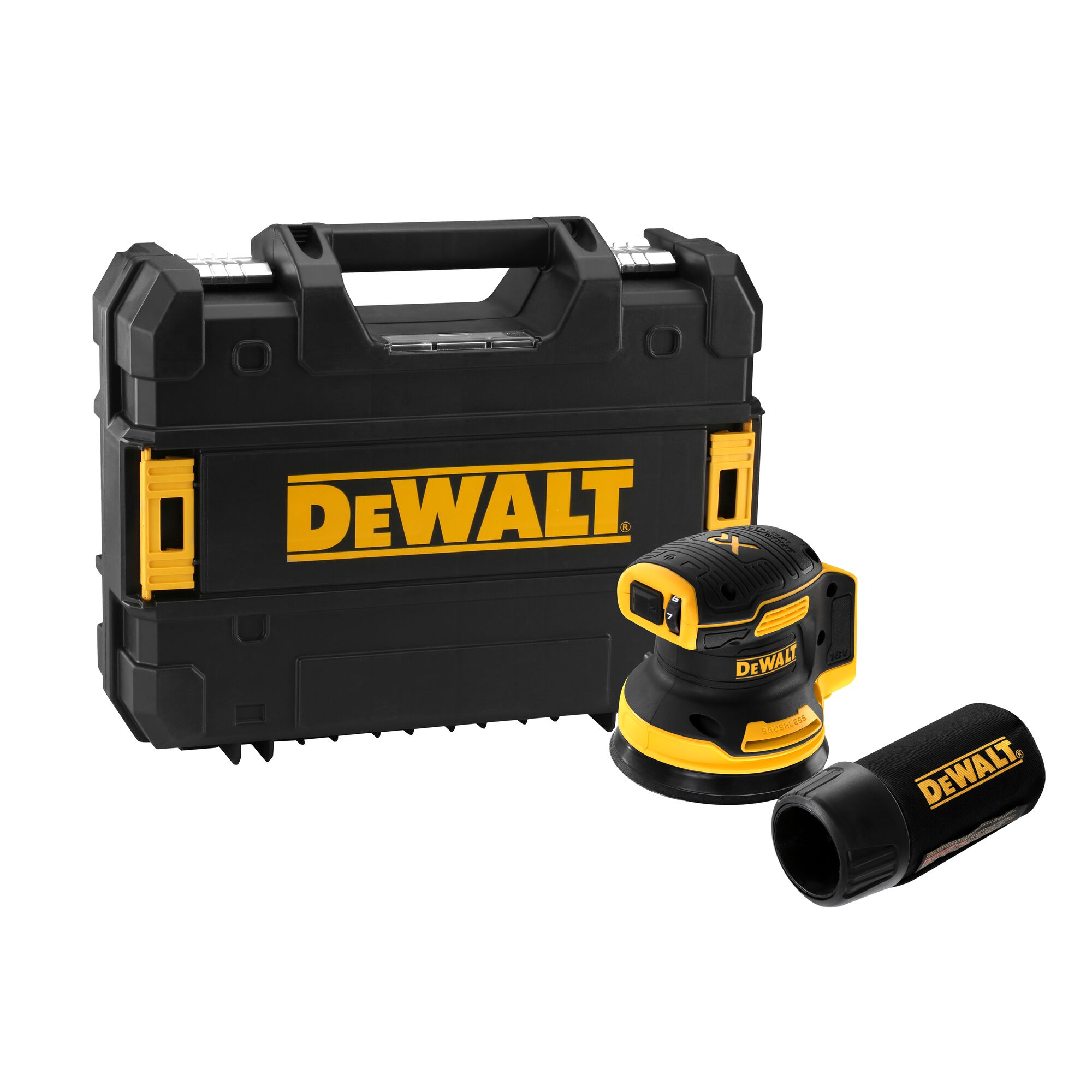DeWalt akumuliatorinis ekscentrinis šlifuoklis DCW210NT, be akumuliatoriaus ir įkroviklio