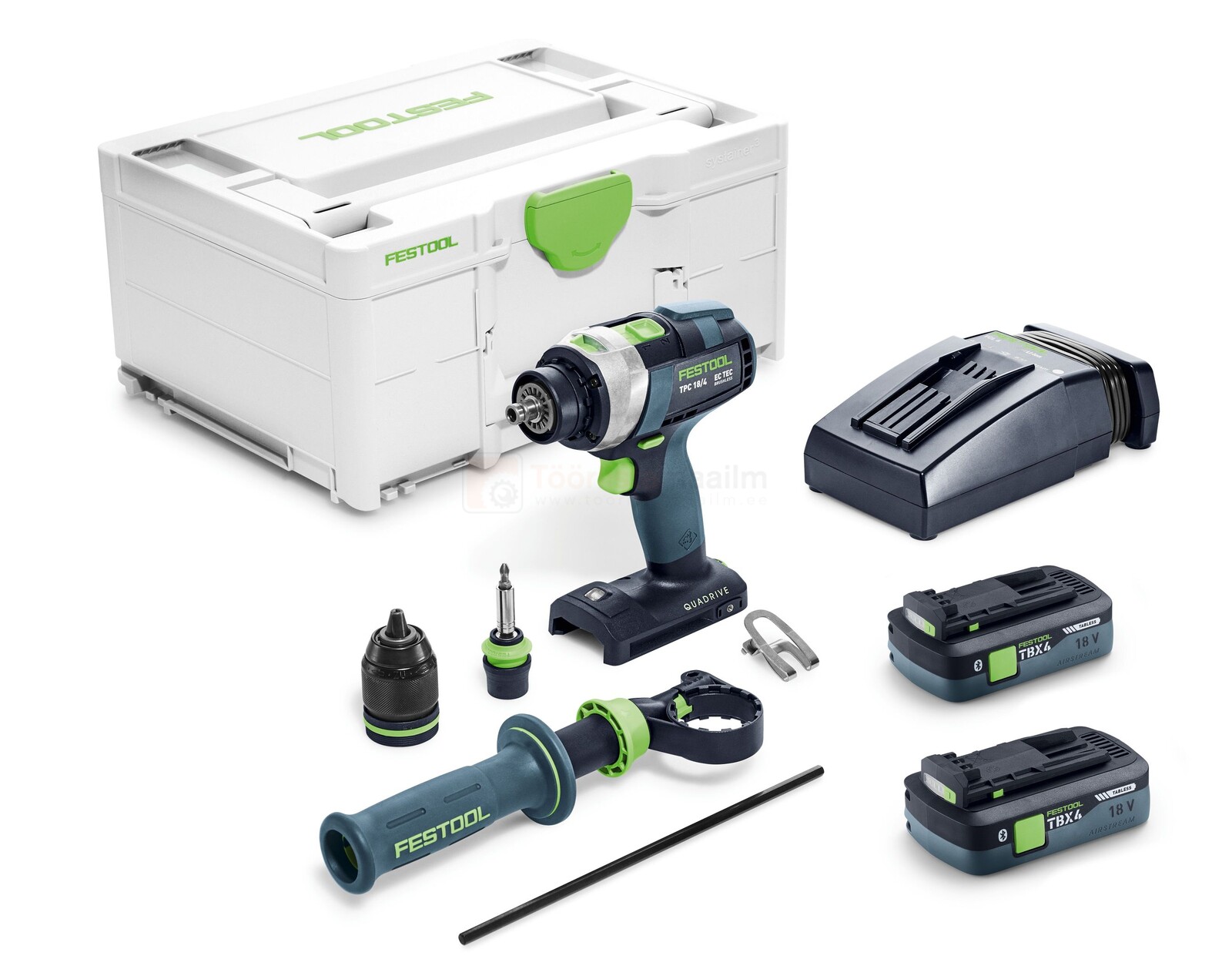 Festool akulööktrell-kruvikeeraja QUADRIVE TPC 18/4 TBX4,0 I-Plus