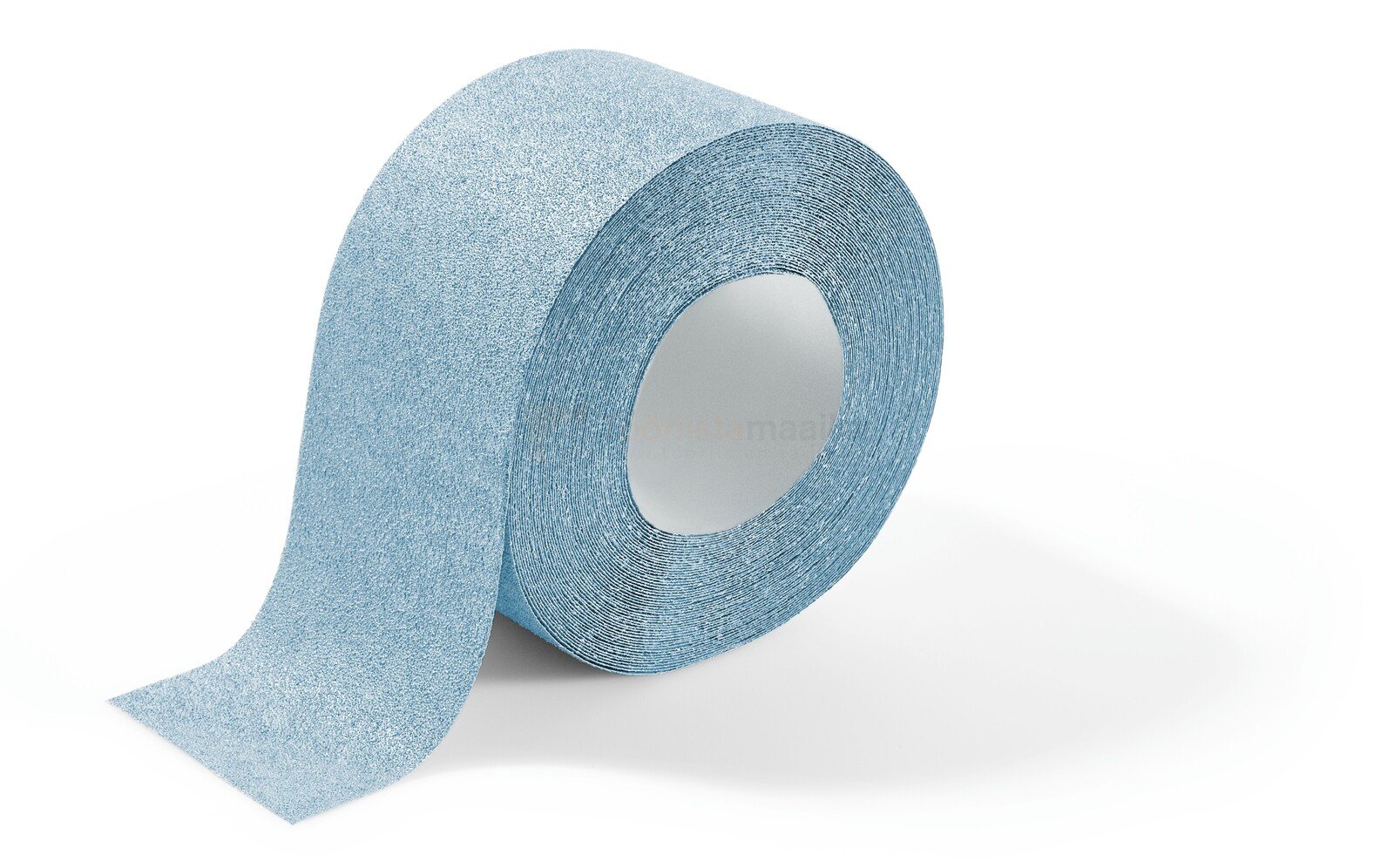 Pildil on Festool Granat 115 mm x 25 m GR lihvpaberi rull, mis on sinise värvusega ja näitab rulli, millest on osa lahti...